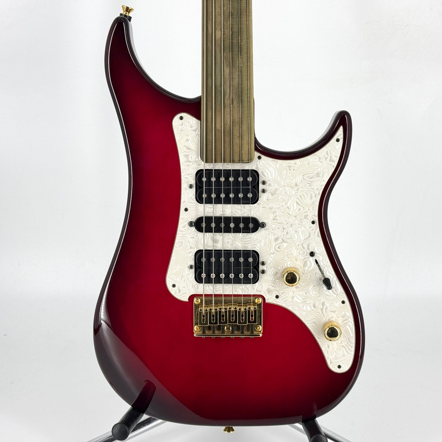 1999 Vigier Excalibur Surfreter Supra Fretless HSH - Red