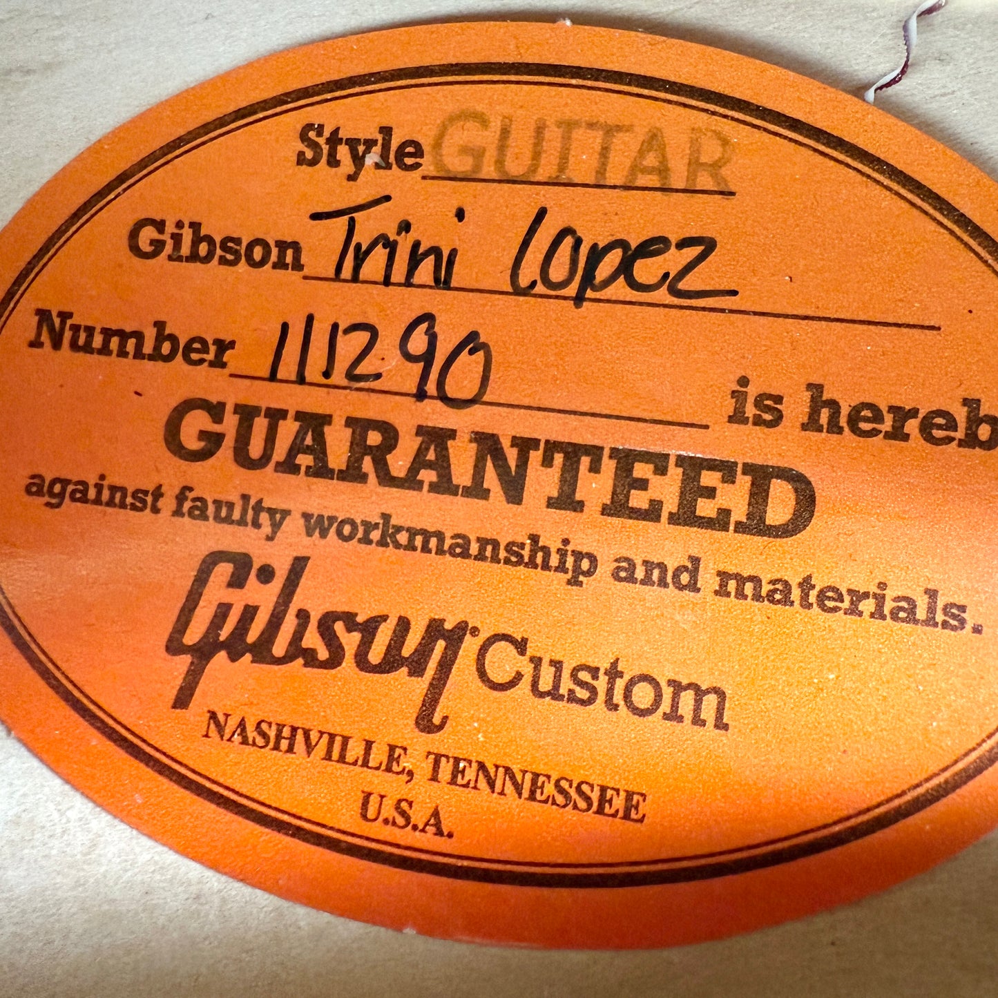 2021 Gibson Custom Shop 1964 Trini Lopez Standard Reissue VOS - Sixties Cherry