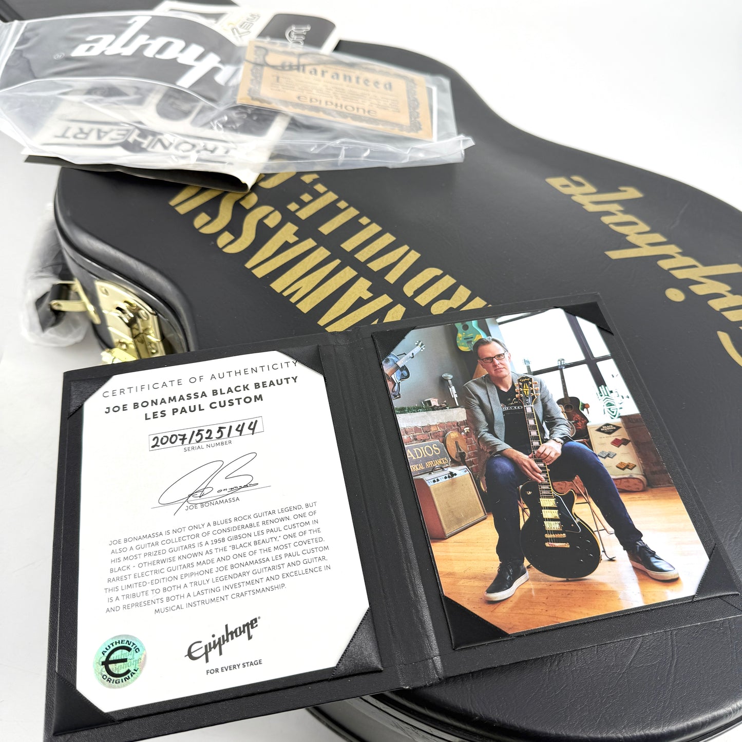 2020 Epiphone Joe Bonamassa Les Paul Custom Black Beauty - Ebony