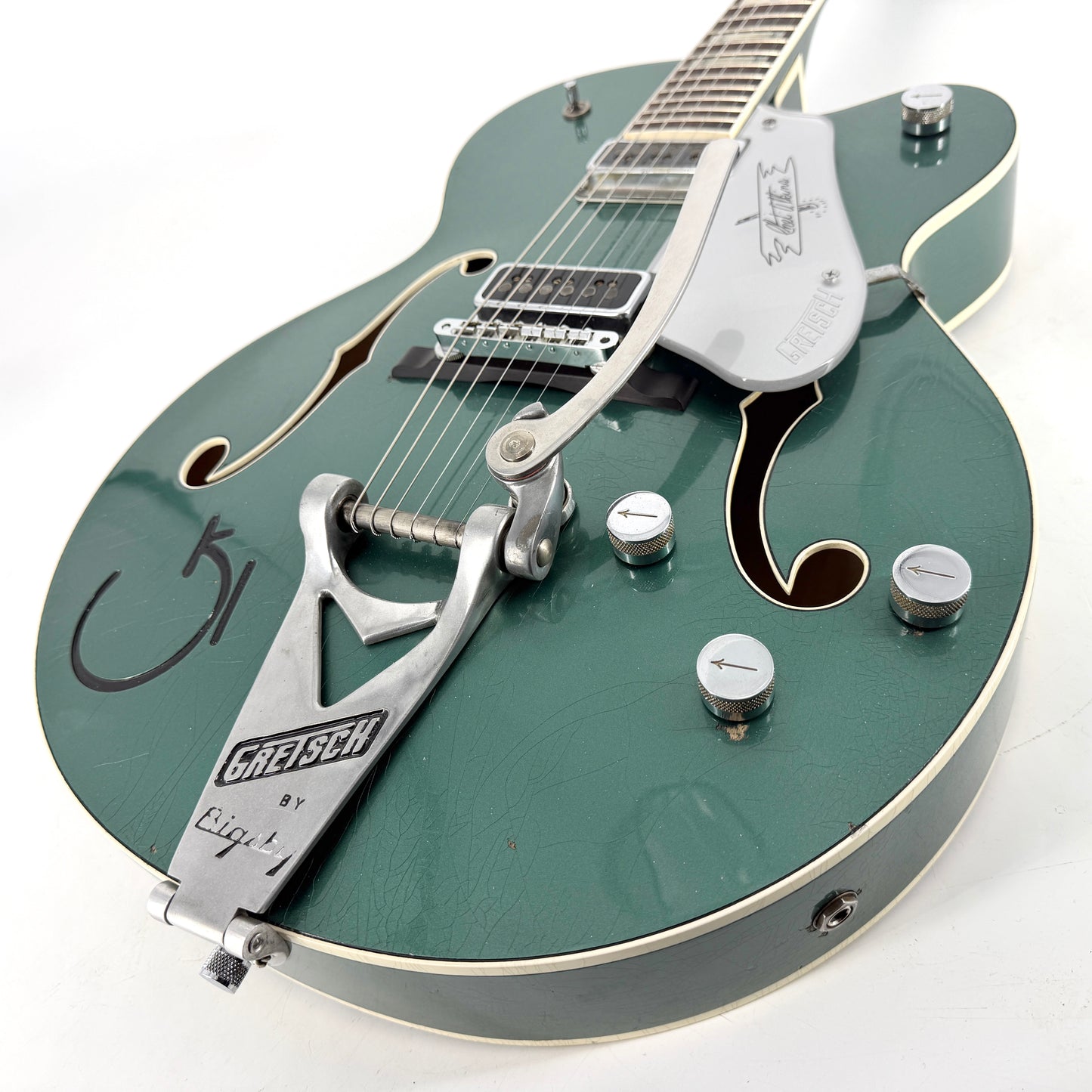 2021 Gretsch Custom Shop G6120 Masterbuilt Stephen Stern - Aged Sherwood Green Metallic