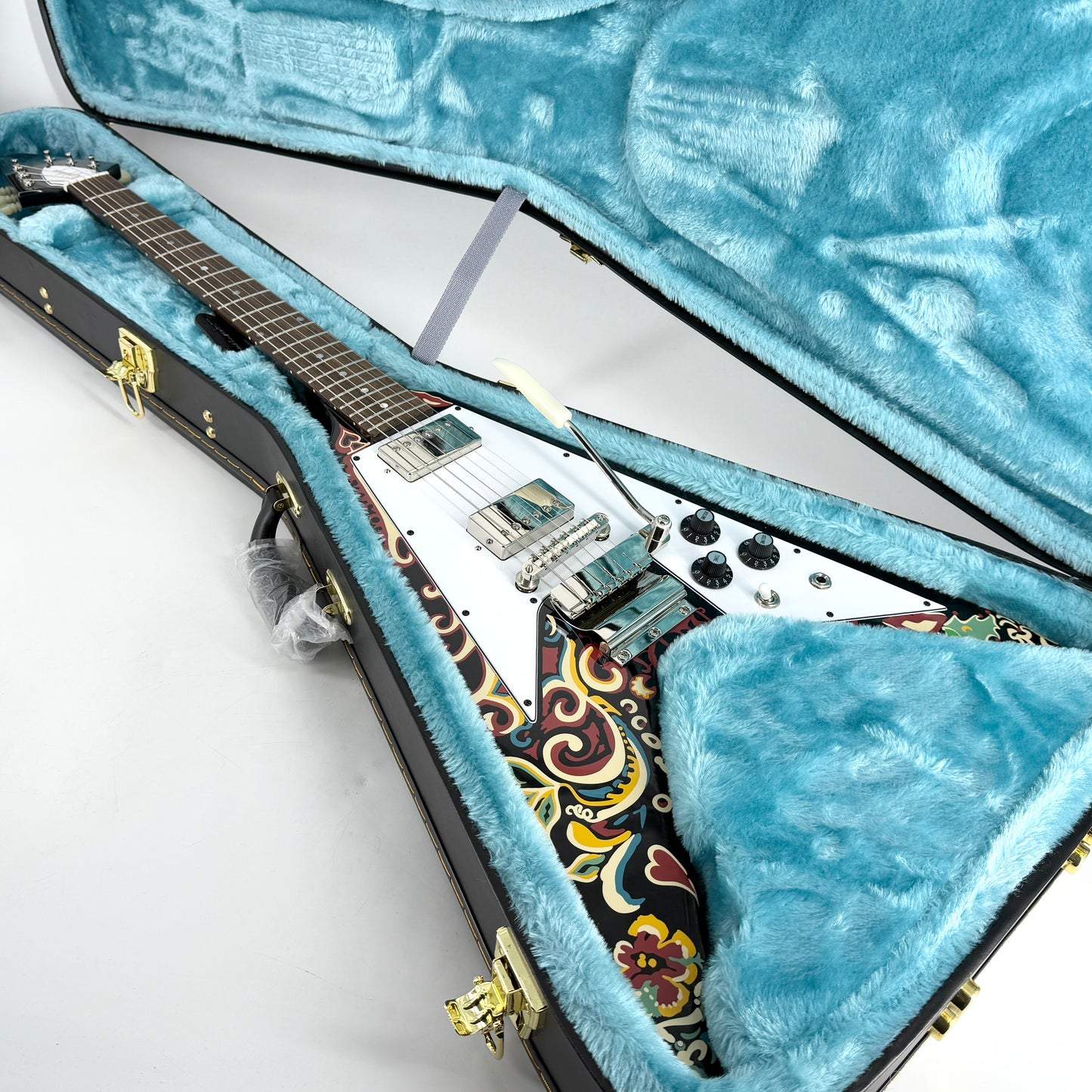 2024 Epiphone Inspired by Gibson Custom Jimi Hendrix Love Drops Flying V - Ebony
