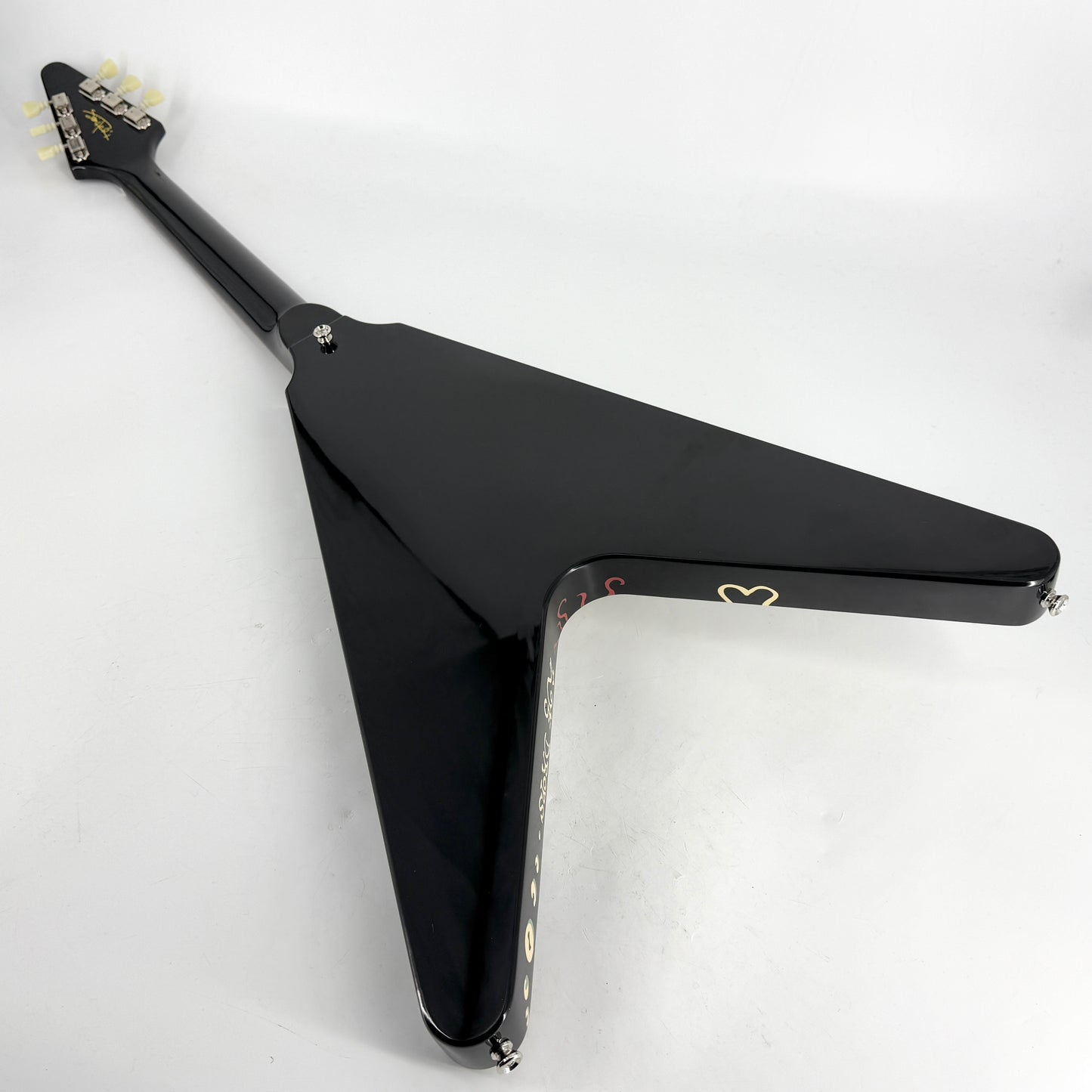 2024 Epiphone Inspired by Gibson Custom Jimi Hendrix Love Drops Flying V - Ebony