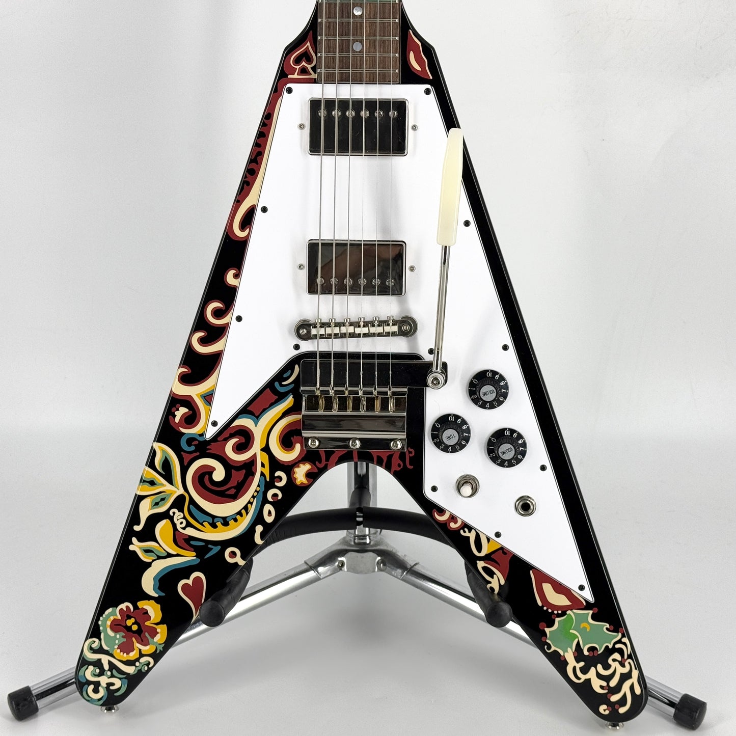 2024 Epiphone Inspired by Gibson Custom Jimi Hendrix Love Drops Flying V - Ebony