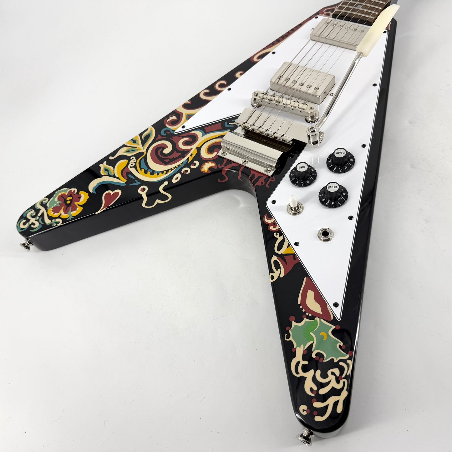 2024 Epiphone Inspired by Gibson Custom Jimi Hendrix Love Drops Flying V - Ebony