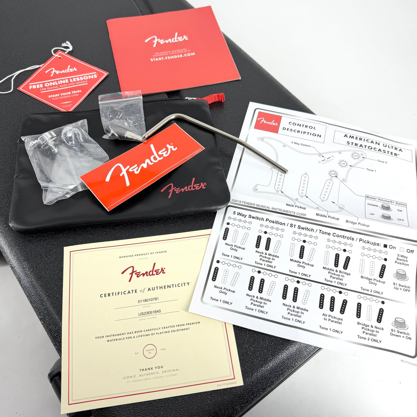 2023 Fender American Ultra Stratocaster – Arctic Pearl