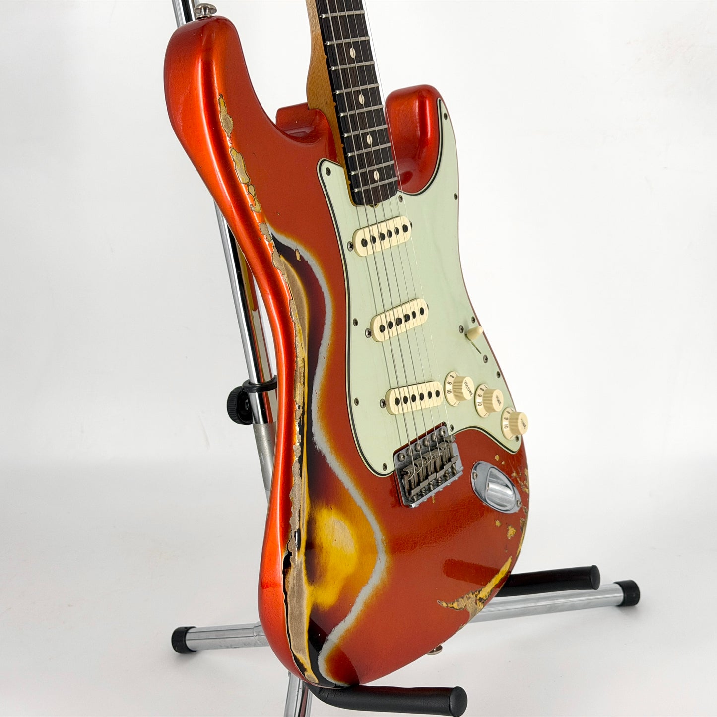 2018 Fender Custom Shop '63 Stratocaster Special Heavy Relic - Candy Tangerine over Sunburst