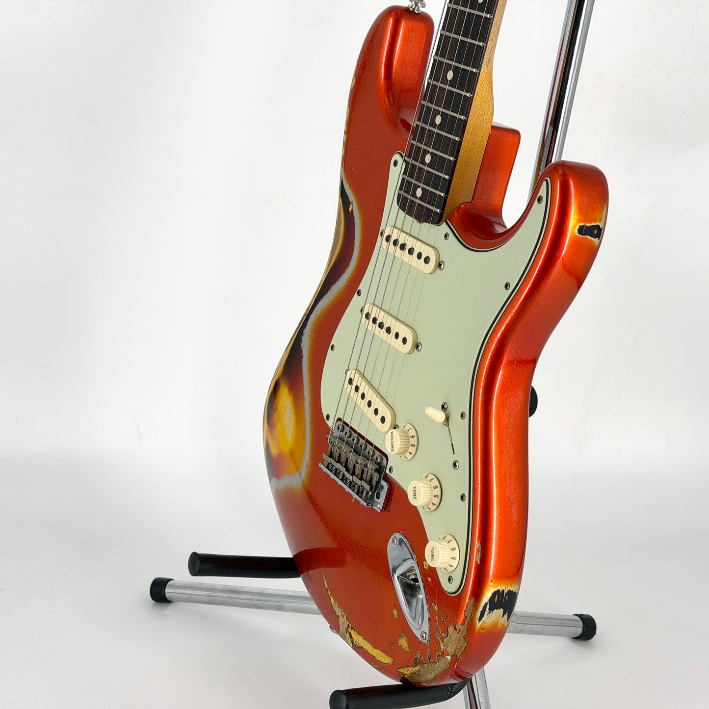 2018 Fender Custom Shop '63 Stratocaster Special Heavy Relic - Candy Tangerine over Sunburst