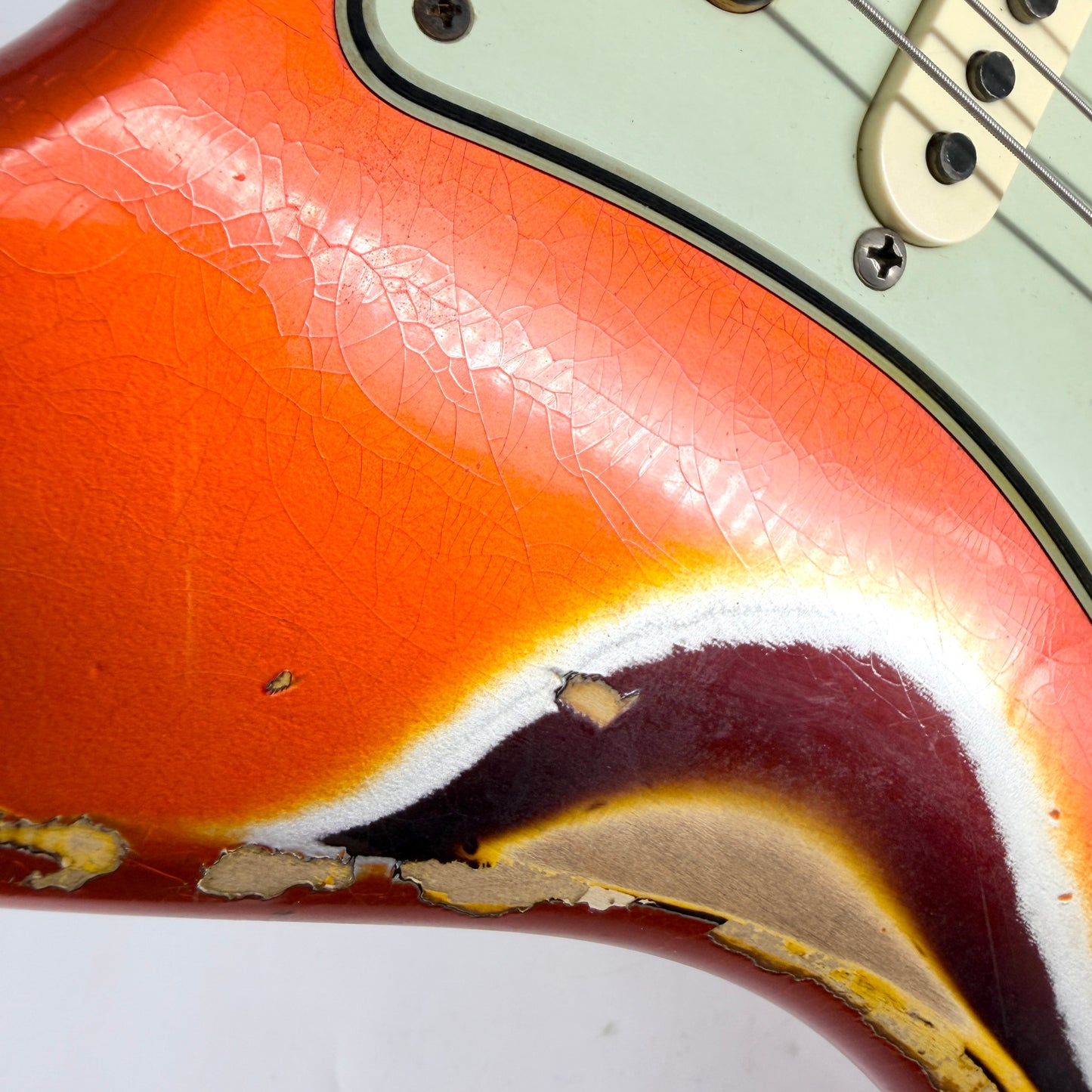 2018 Fender Custom Shop '63 Stratocaster Special Heavy Relic - Candy Tangerine over Sunburst