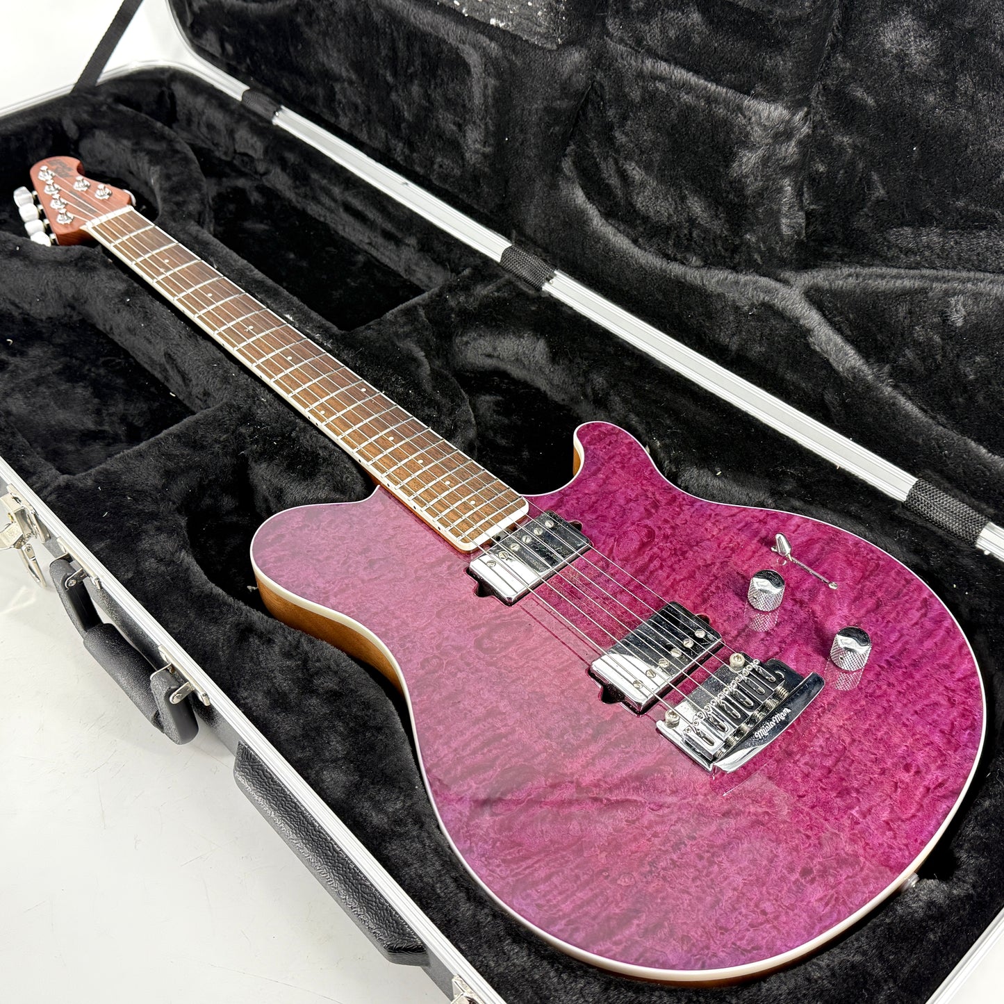 2018 Ernie Ball Music Man BFR Limited Edition Axis Super Sport HH Tremolo - Light Purple Quilt