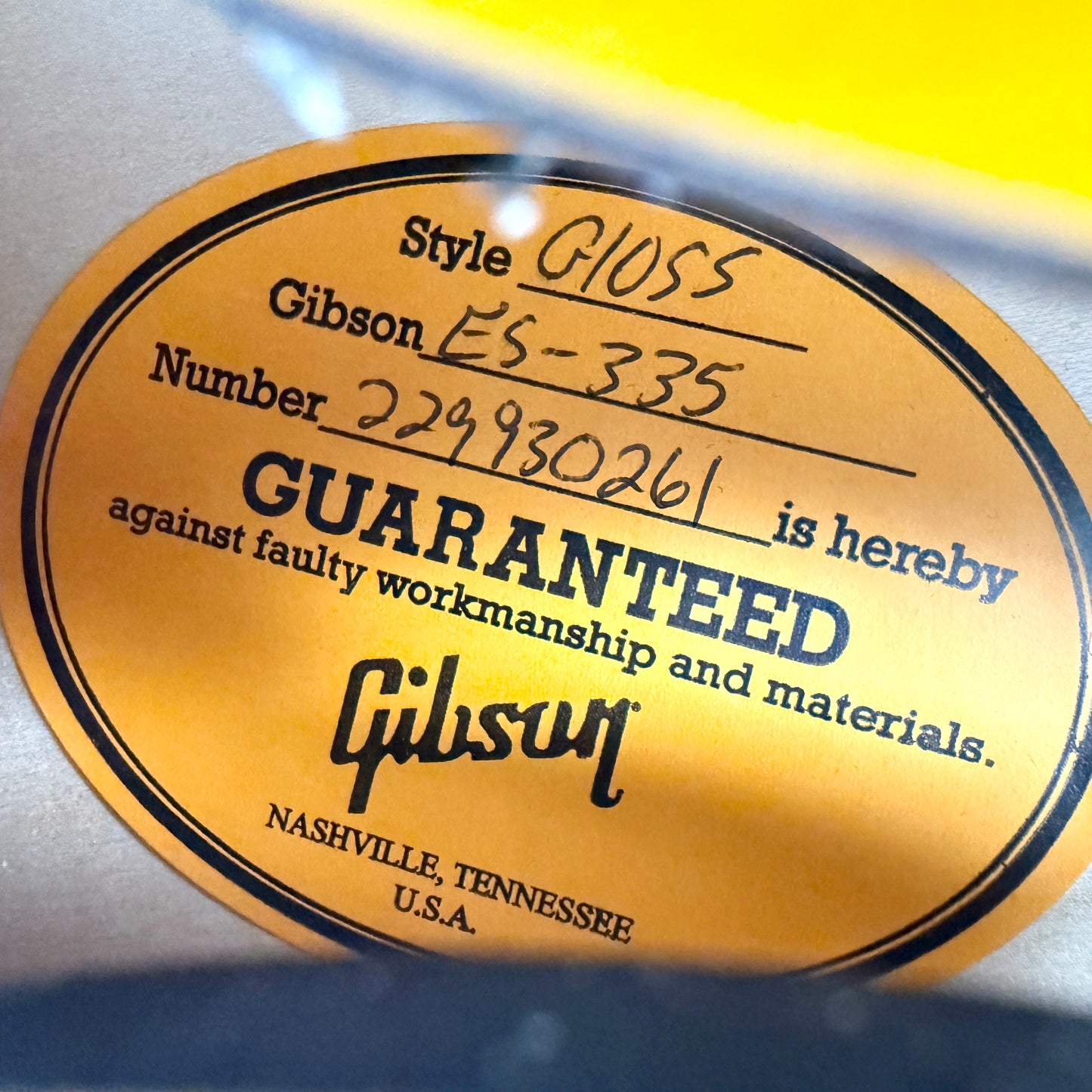 2023 Gibson ES-335 – Vintage Burst