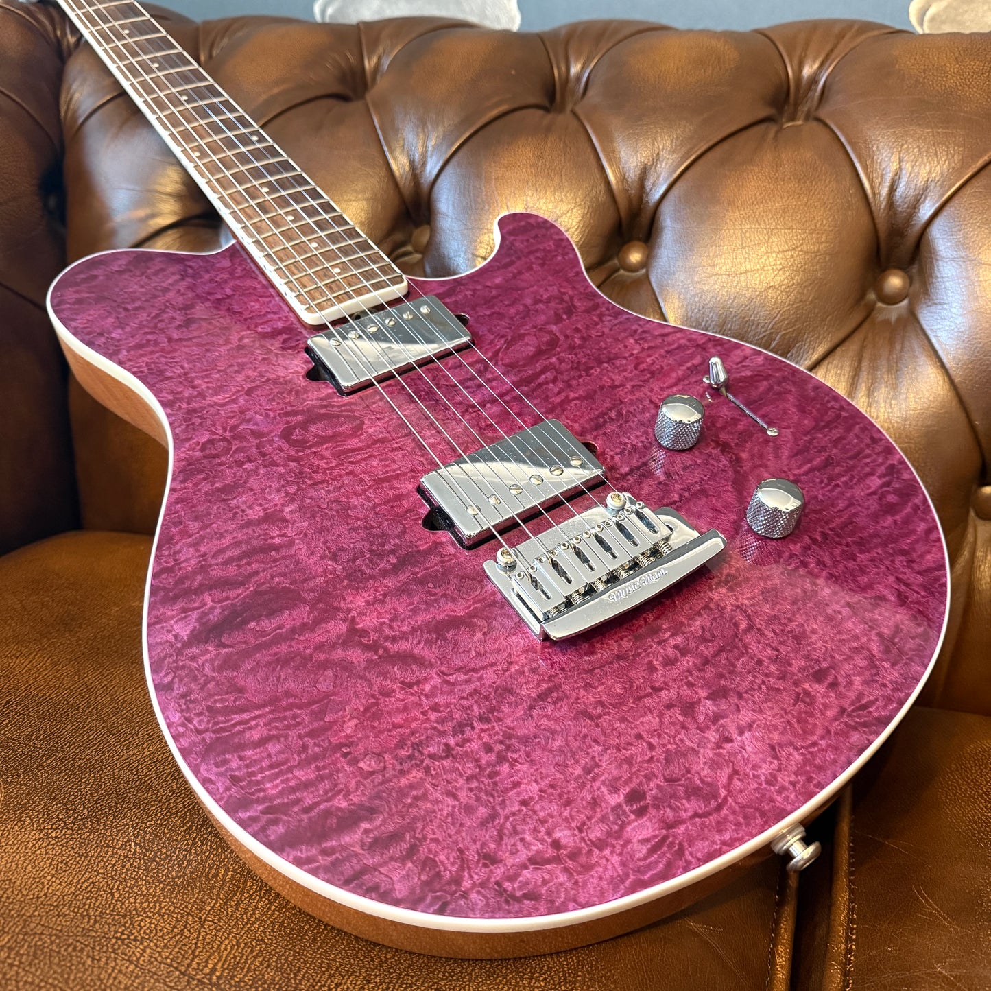 2018 Ernie Ball Music Man BFR Limited Edition Axis Super Sport HH Tremolo - Light Purple Quilt