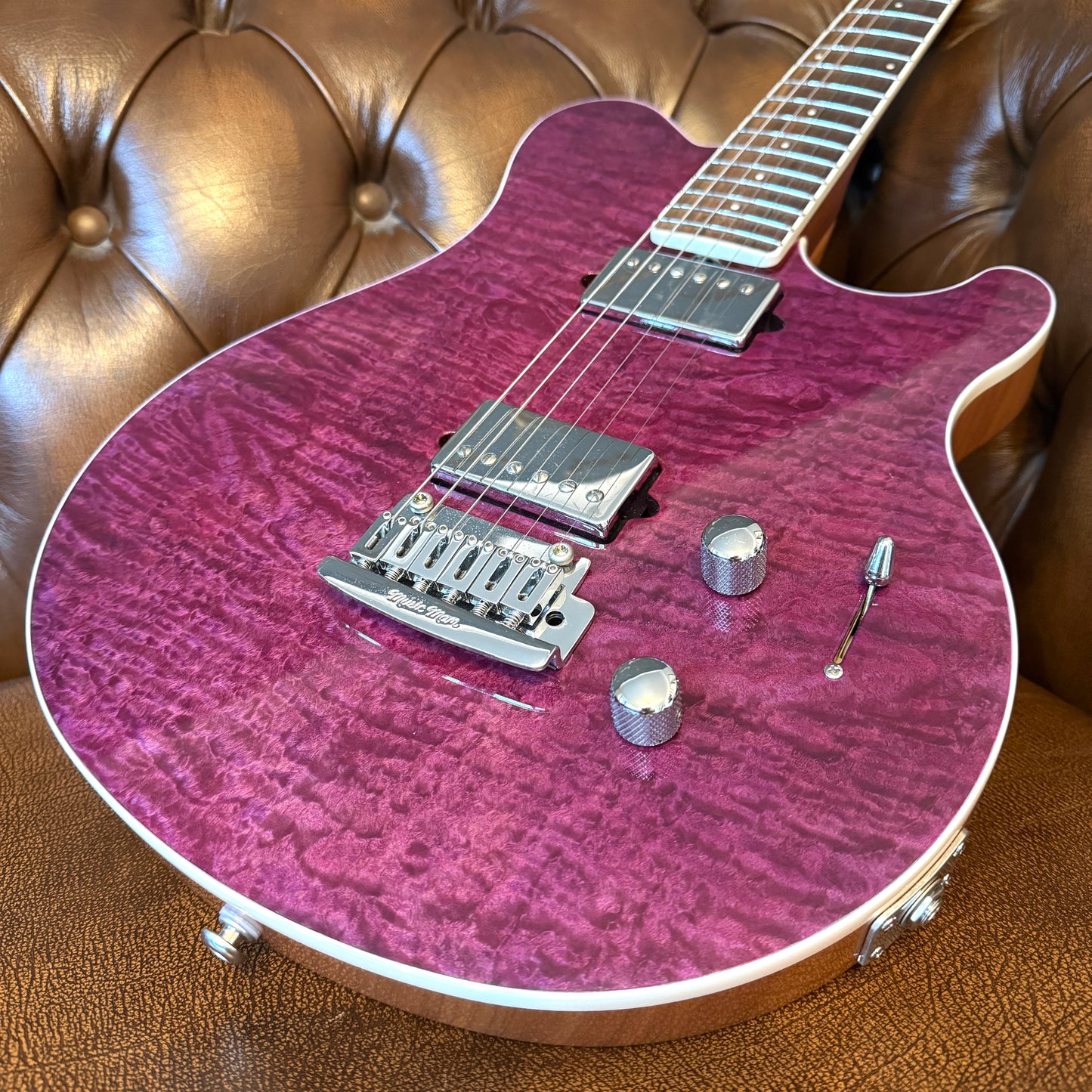 2018 Ernie Ball Music Man BFR Limited Edition Axis Super Sport HH Tremolo - Light Purple Quilt