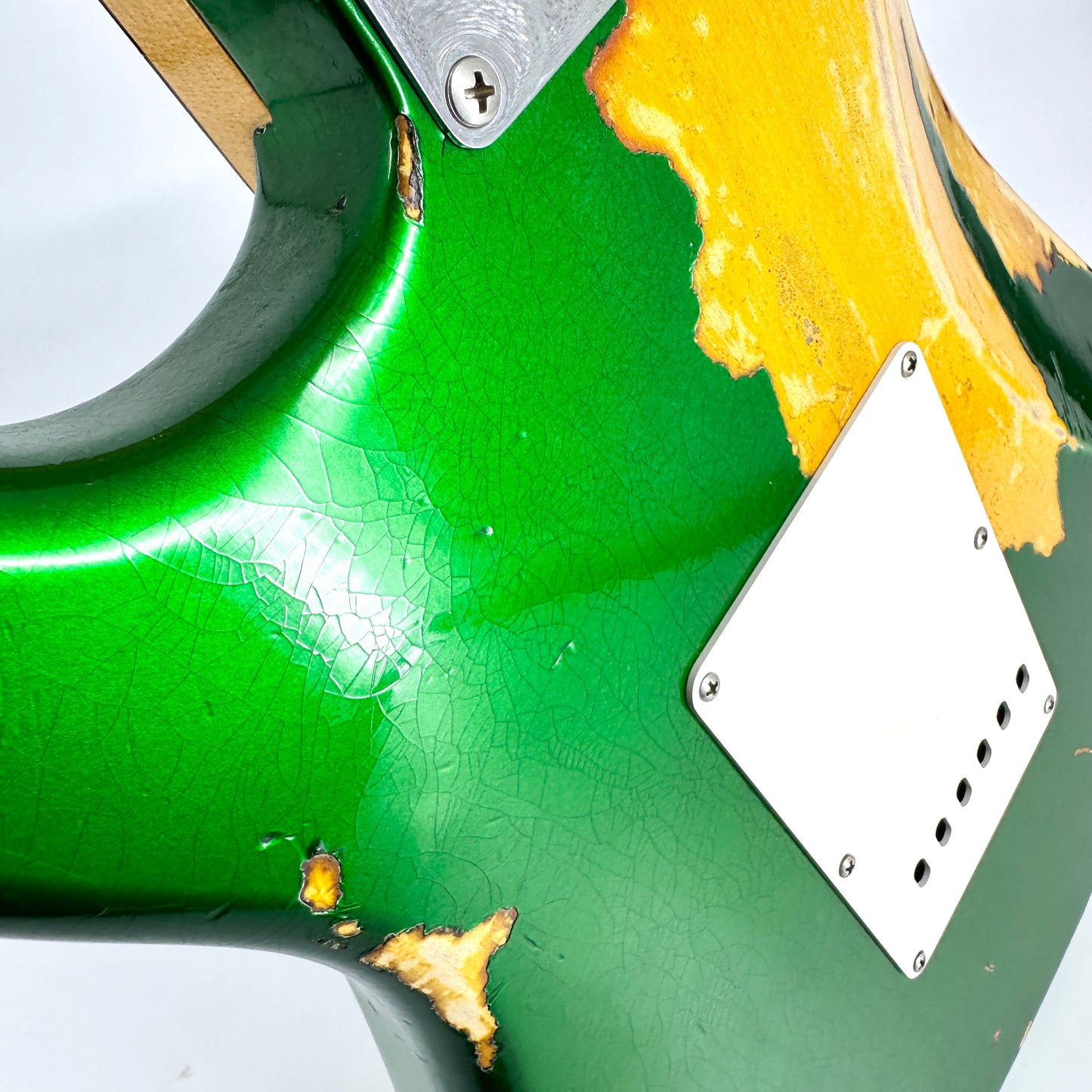 2018 Fender Custom Shop '63 Stratocaster Special Heavy Relic - Candy Green over Sunburst