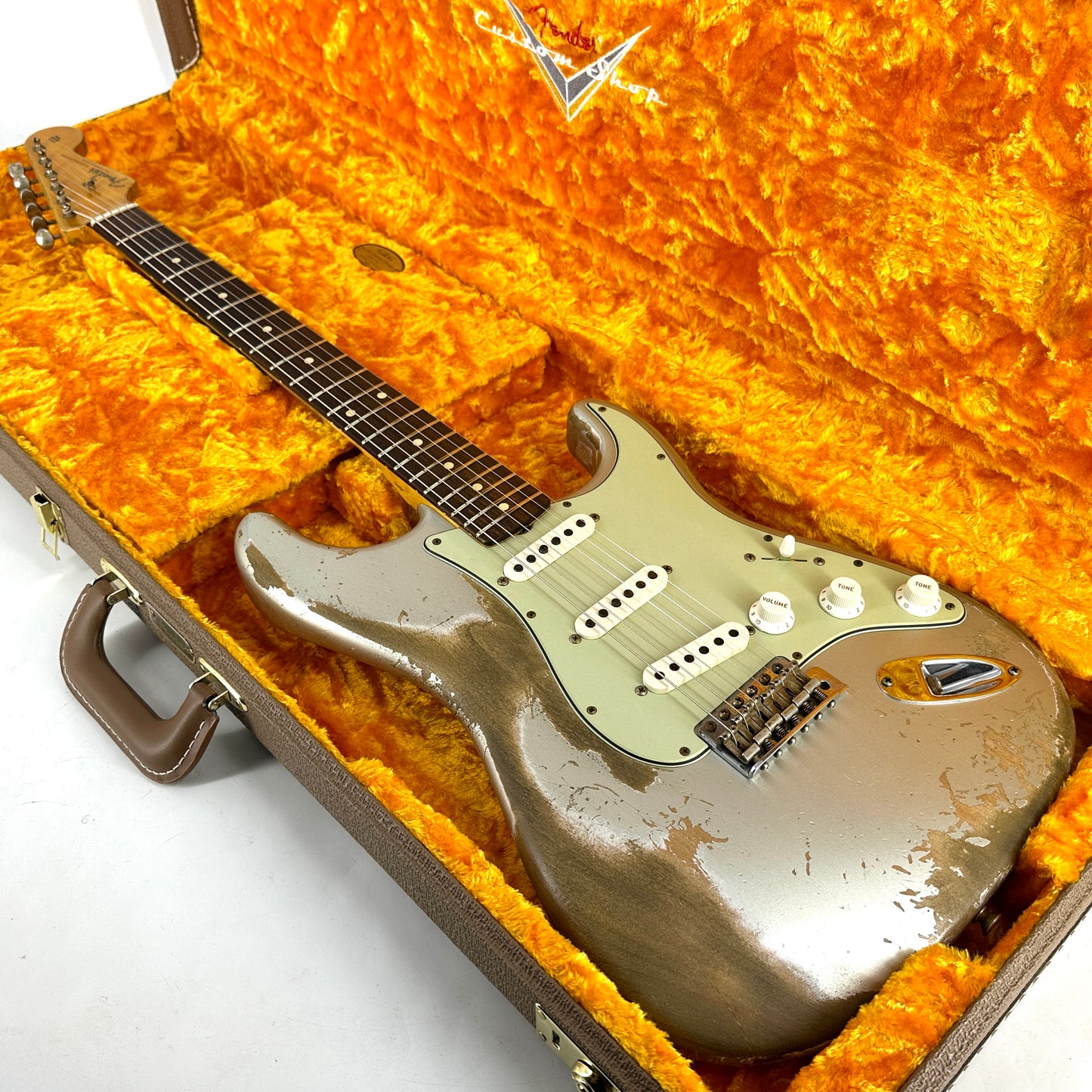 2021 Fender Custom Shop 60’s Stratocaster Super Heavy Relic – Inca Silver