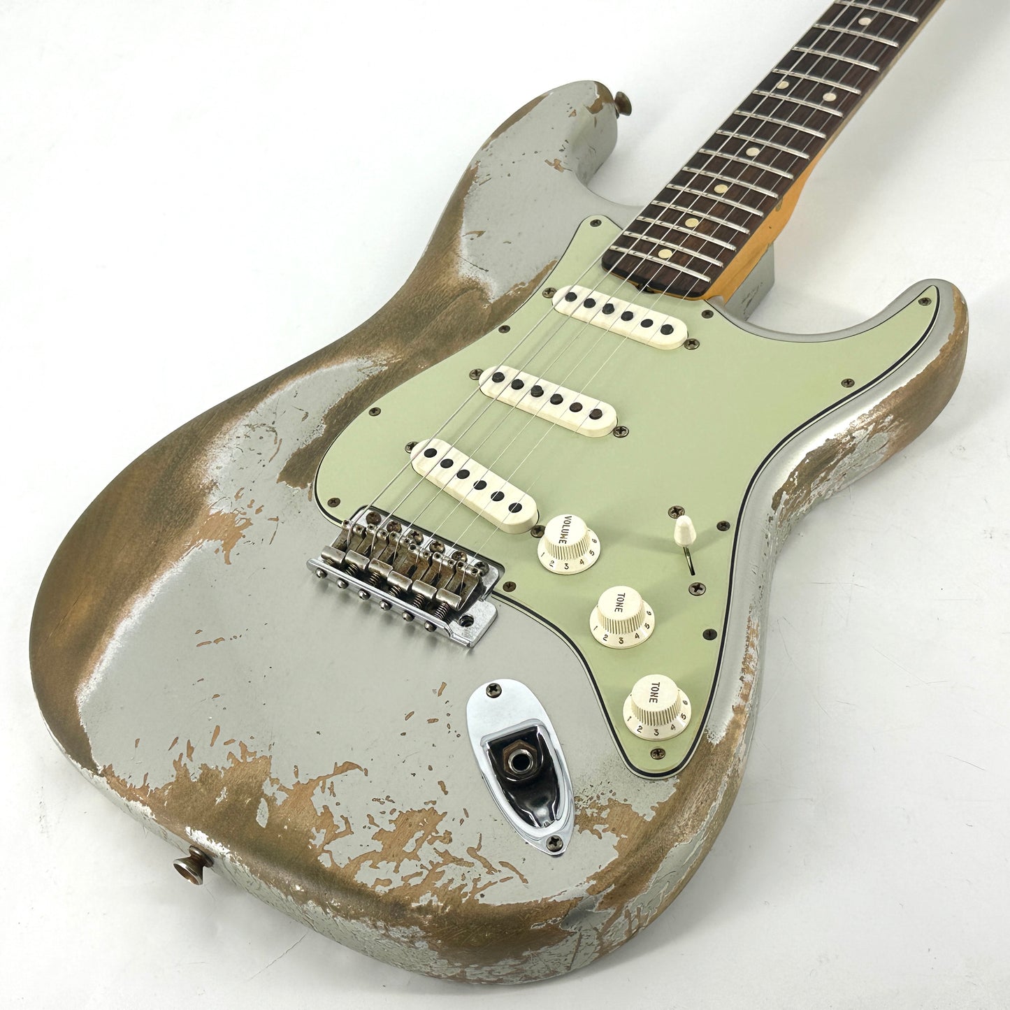 2021 Fender Custom Shop 60’s Stratocaster Super Heavy Relic – Inca Silver