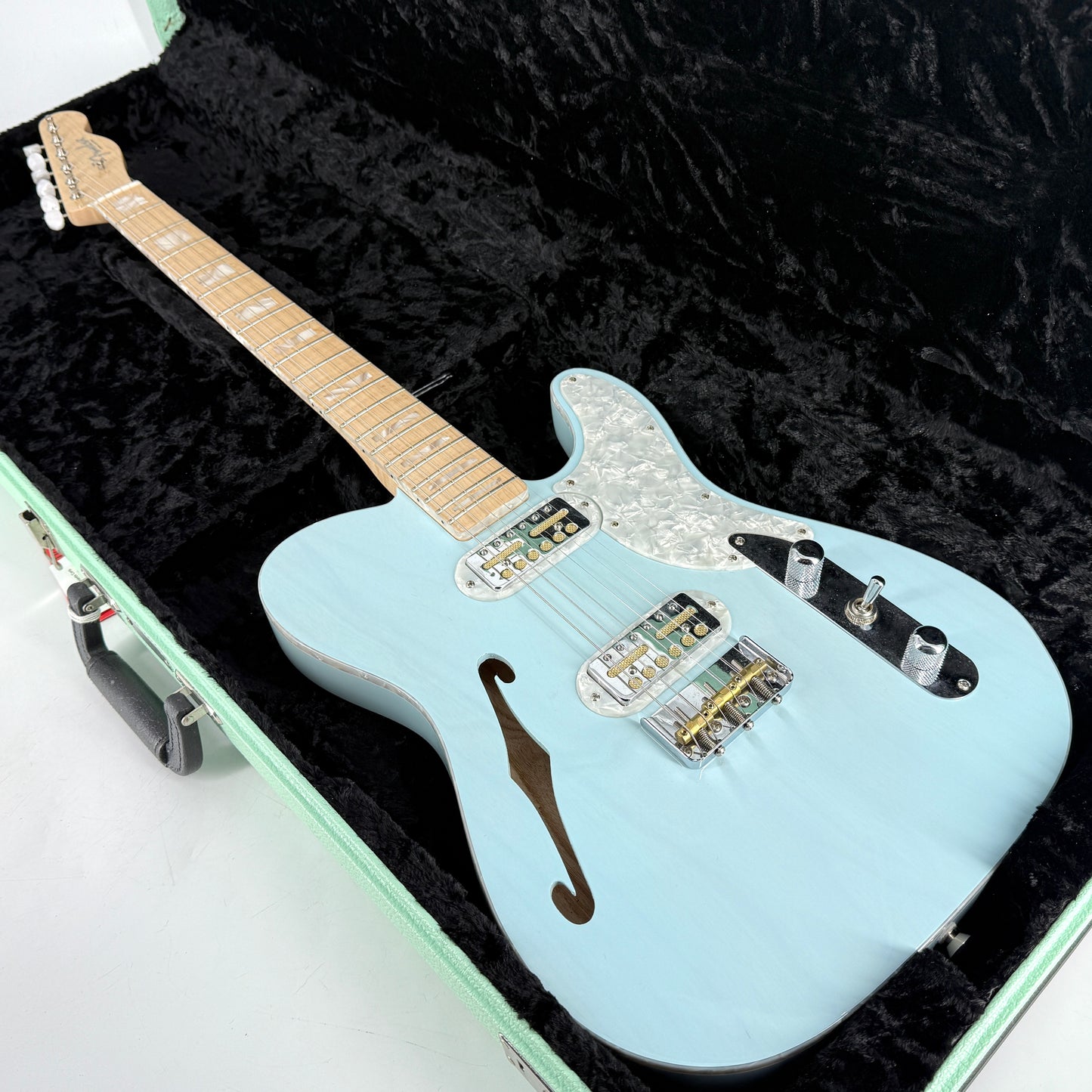 2020 Fender Parallel Universe II Magico Thinline Telecaster - Trans Daphne Blue