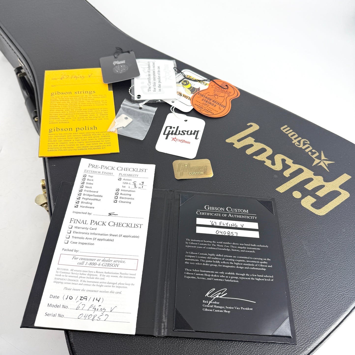 2014 Gibson Custom Shop 1967 Reissue Flying V – Sunburst