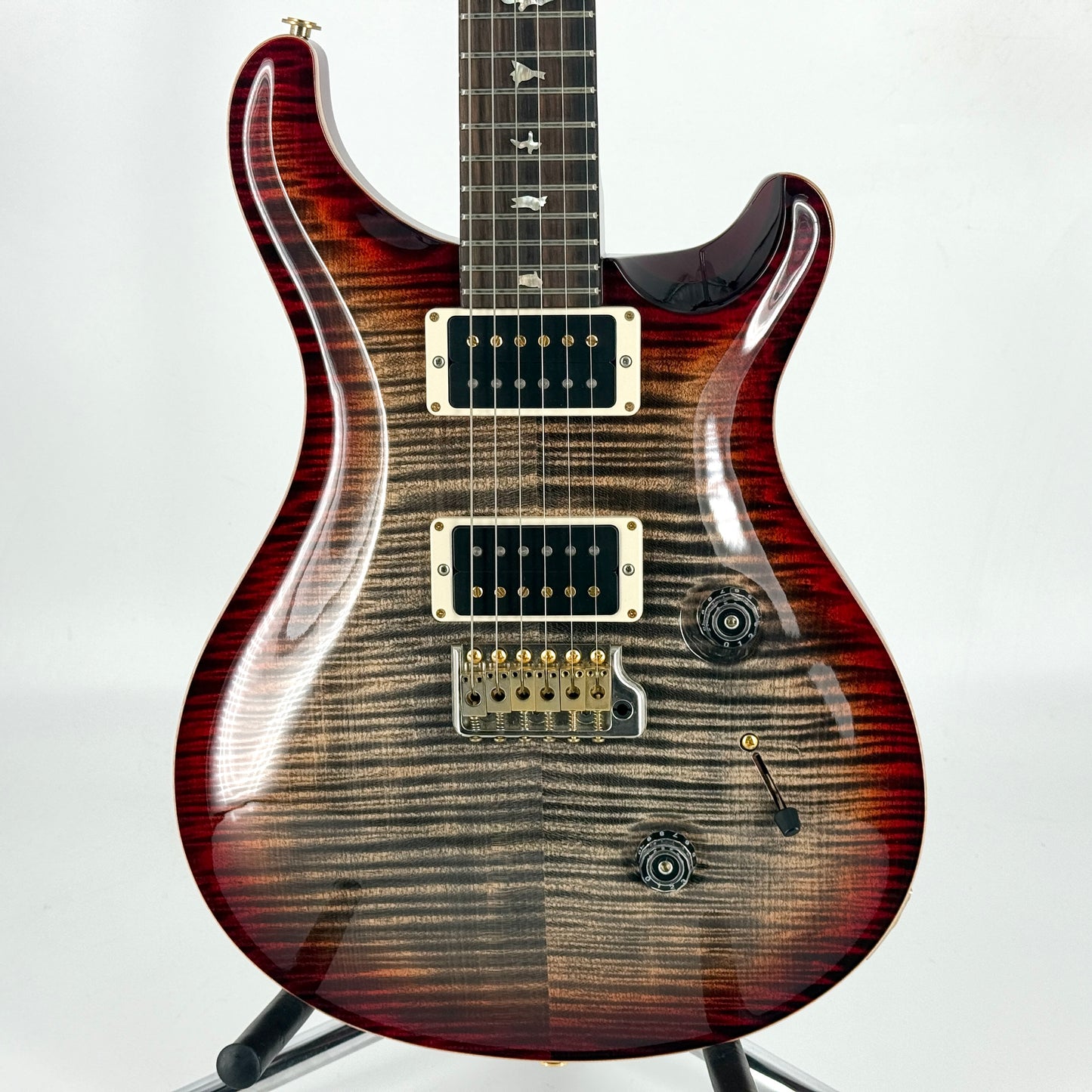 2017 PRS Special Order Custom 24 - Wood Library Neck 10 Top - Charcoal Cherry Burst