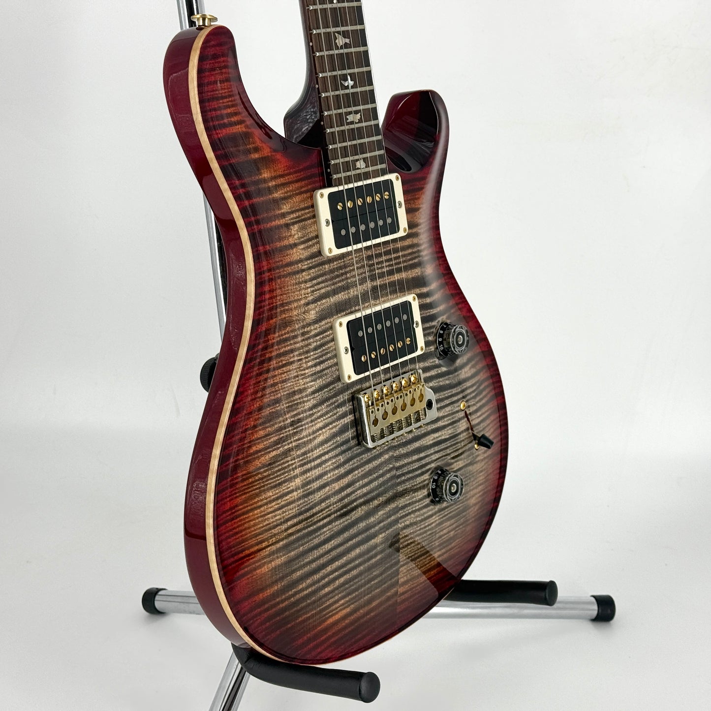2017 PRS Special Order Custom 24 - Wood Library Neck 10 Top - Charcoal Cherry Burst