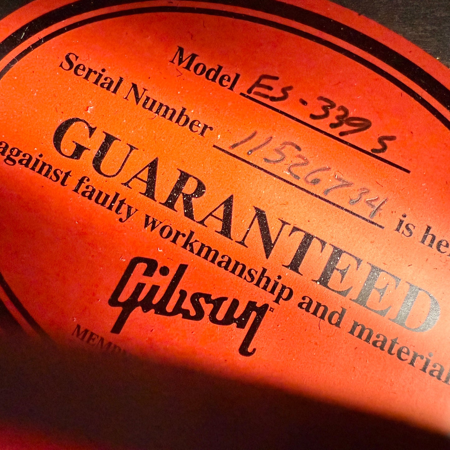 2016 Gibson ES-339 - Satin Cherry