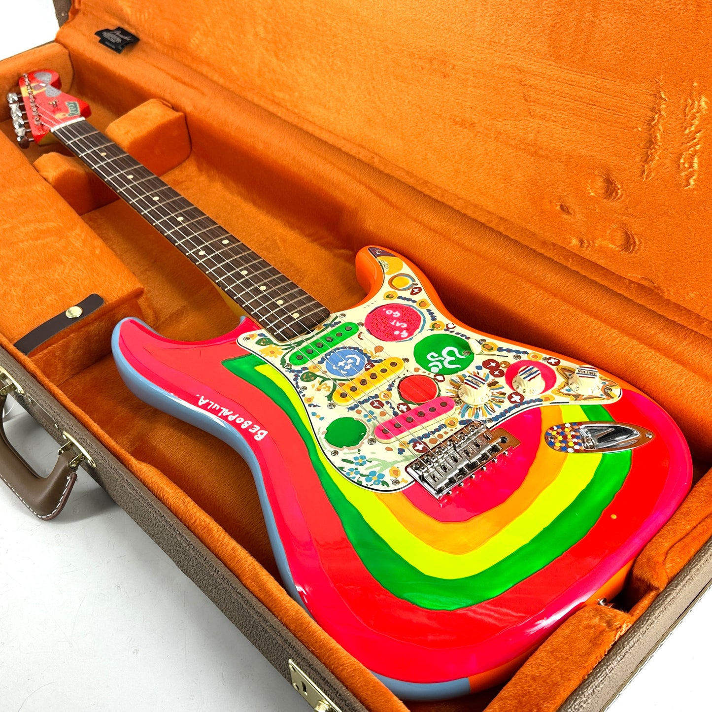 2022 Fender Artist Series George Harrison Rocky Stratocaster - Sonic Blue / Custom Art