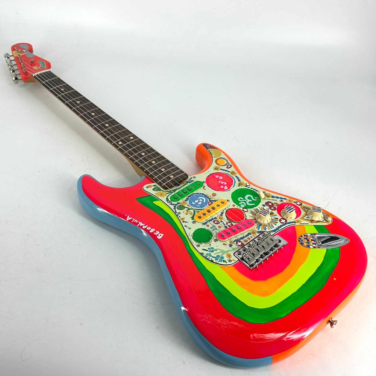 2022 Fender Artist Series George Harrison Rocky Stratocaster - Sonic Blue / Custom Art