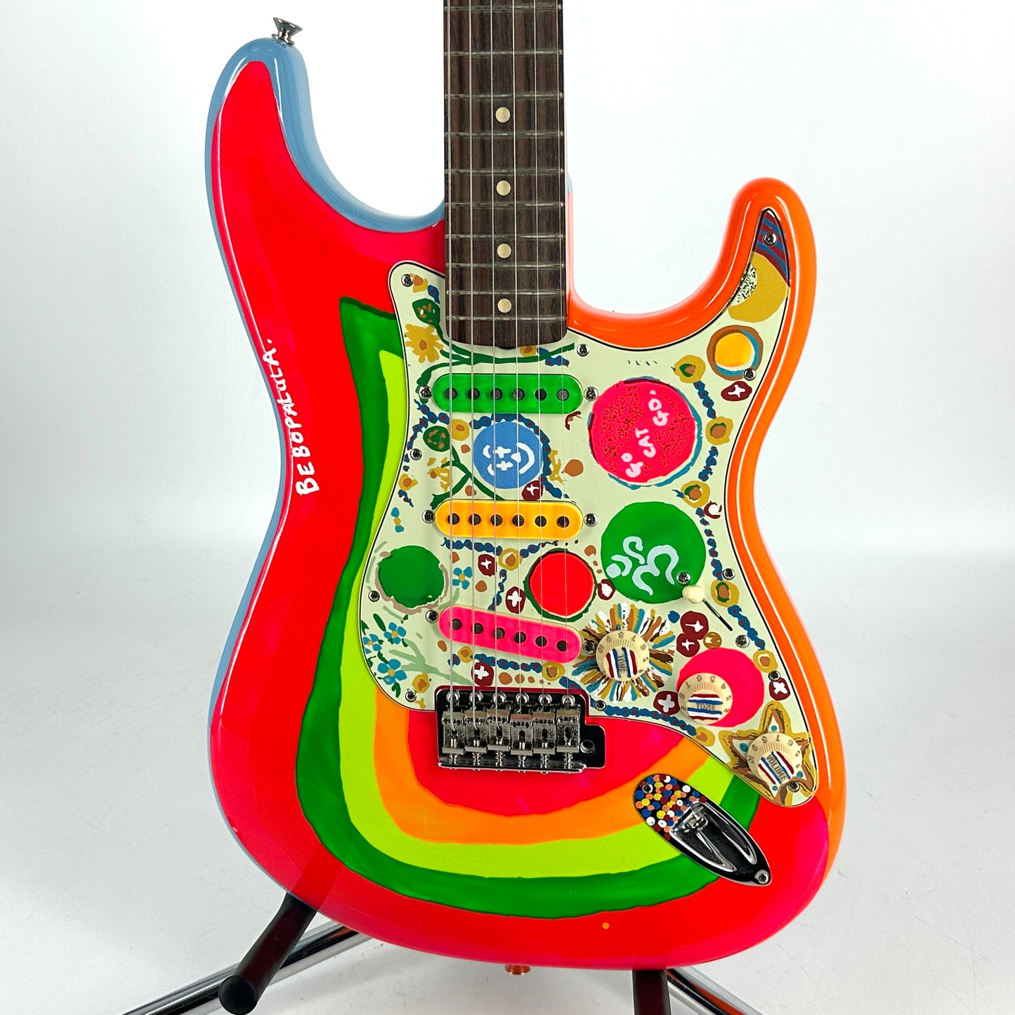 2022 Fender Artist Series George Harrison Rocky Stratocaster - Sonic Blue / Custom Art