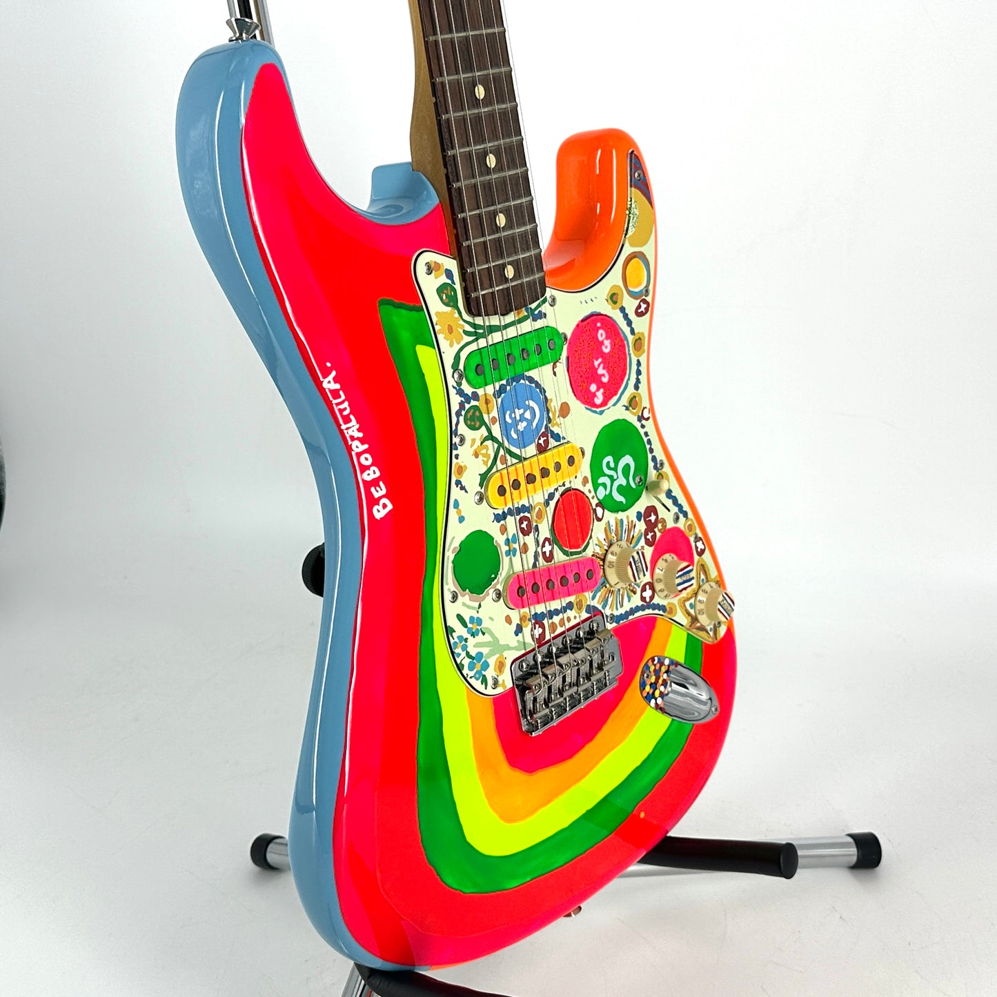 2022 Fender Artist Series George Harrison Rocky Stratocaster - Sonic Blue / Custom Art
