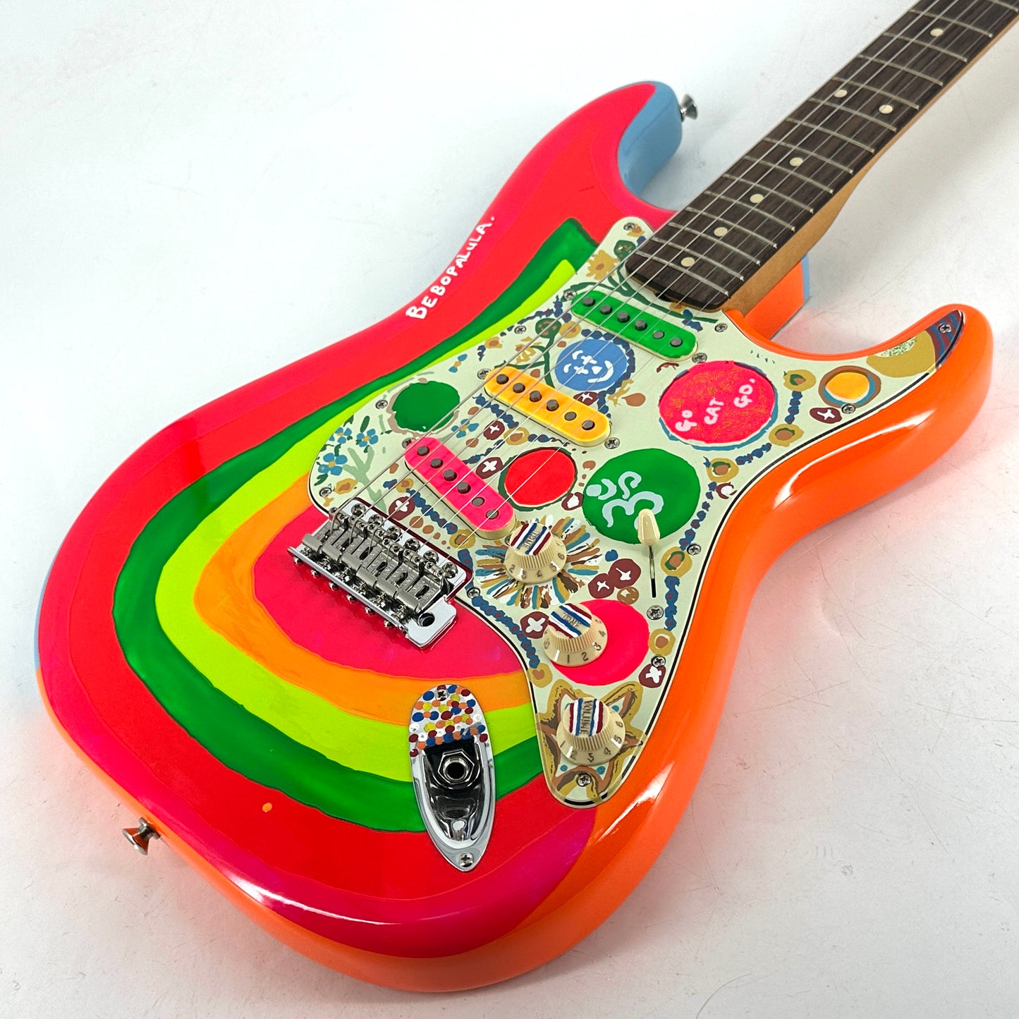 2022 Fender Artist Series George Harrison Rocky Stratocaster - Sonic Blue / Custom Art