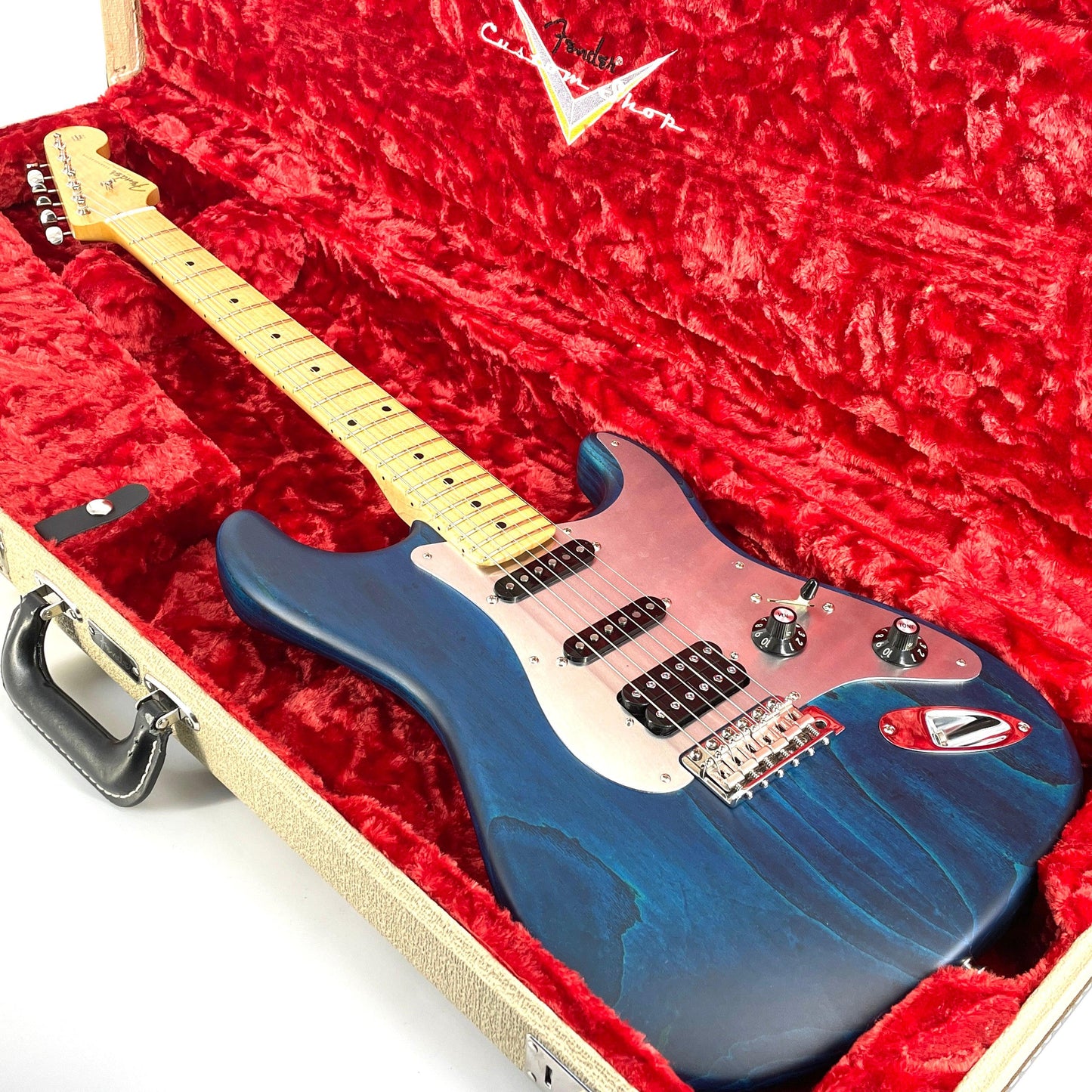 2015 Fender Custom Shop Jason Smith Masterbuilt 1960 HSS Stratocaster NOS - Translucent Turquoise & Black Grain