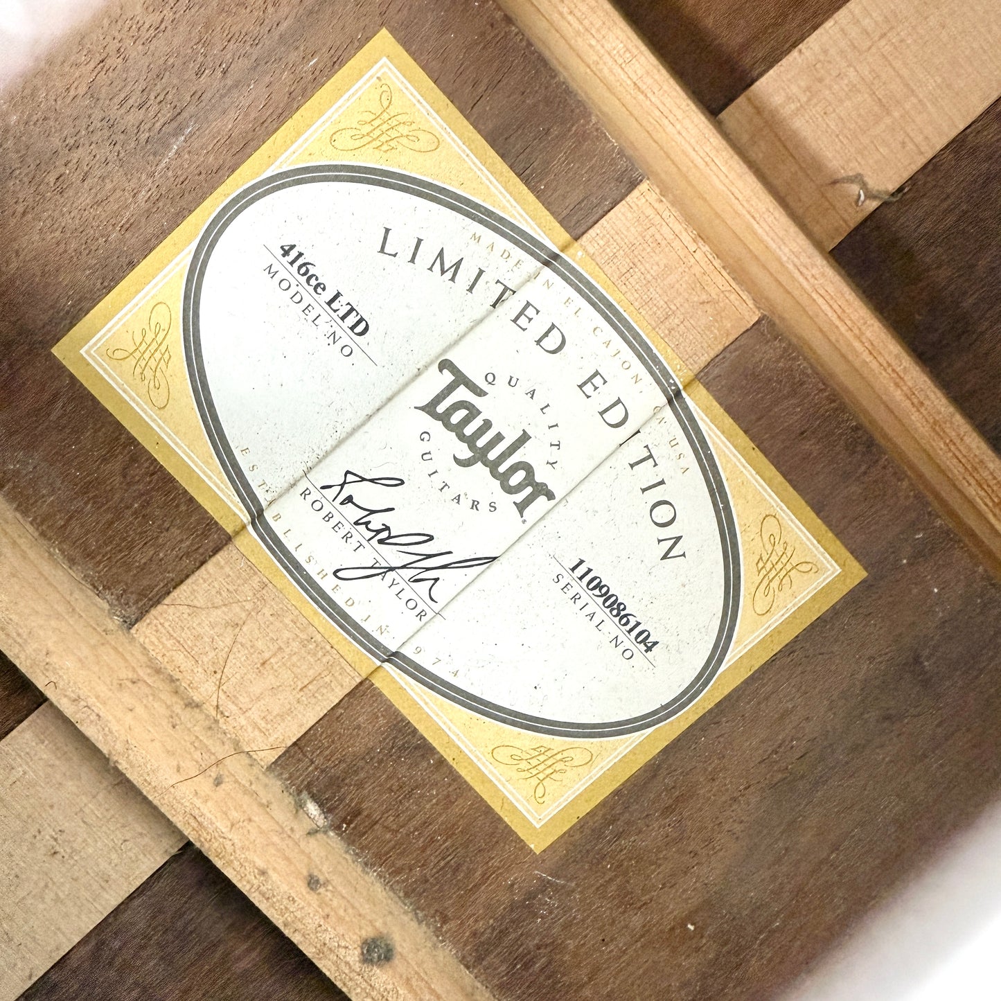 2016 Taylor 416ce Limited Edition - Natural