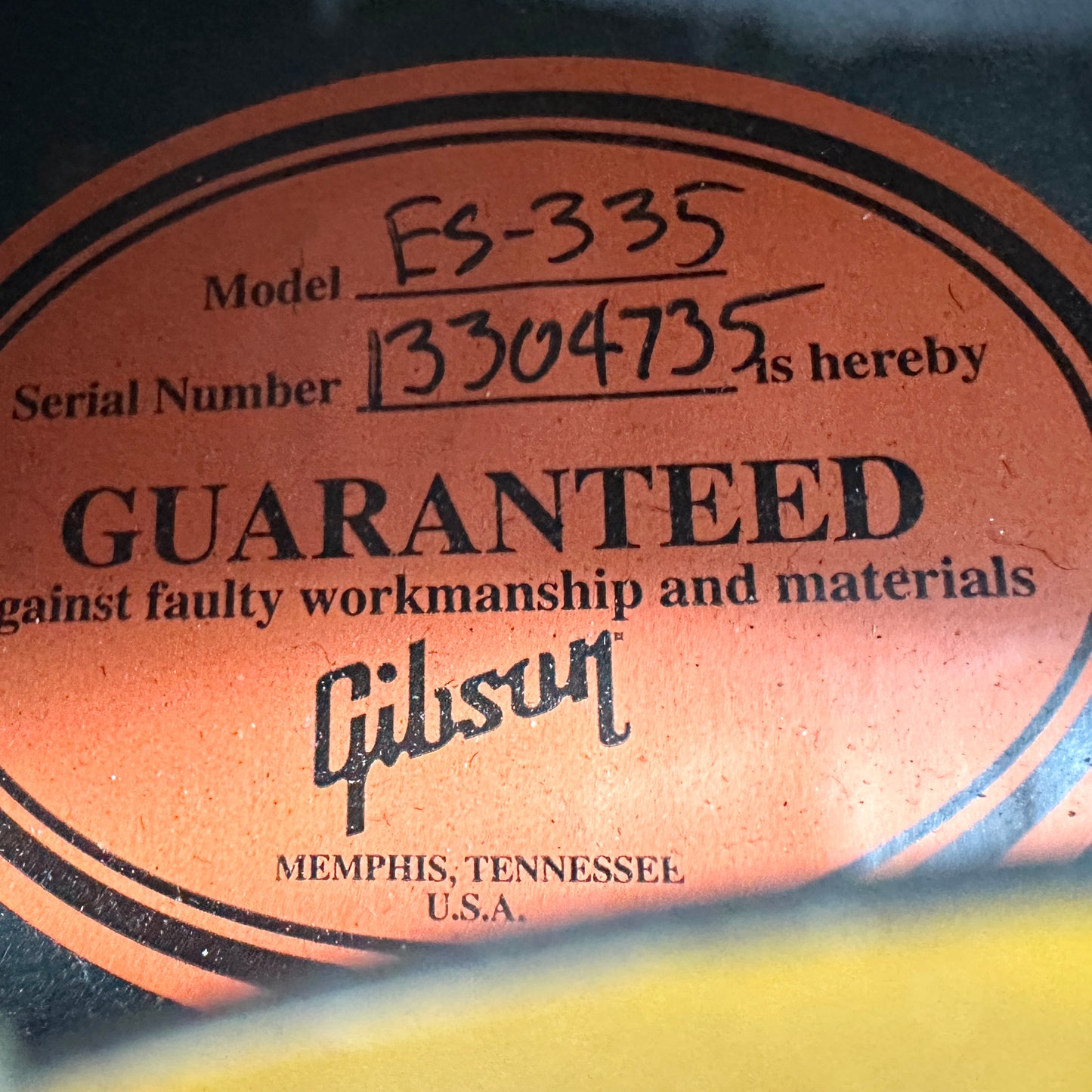 2014 Gibson ES-335 – Vintage Sunburst