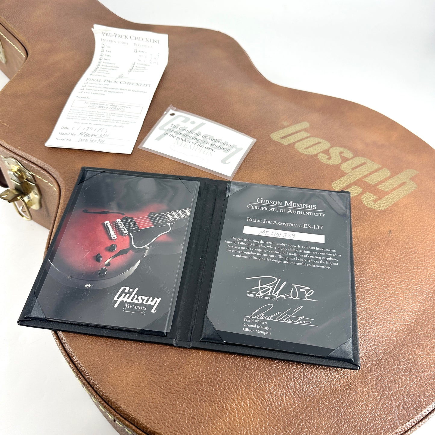 2014 Gibson Billie Joe Armstrong Limited Edition ES-137 - Black Cherry Burst