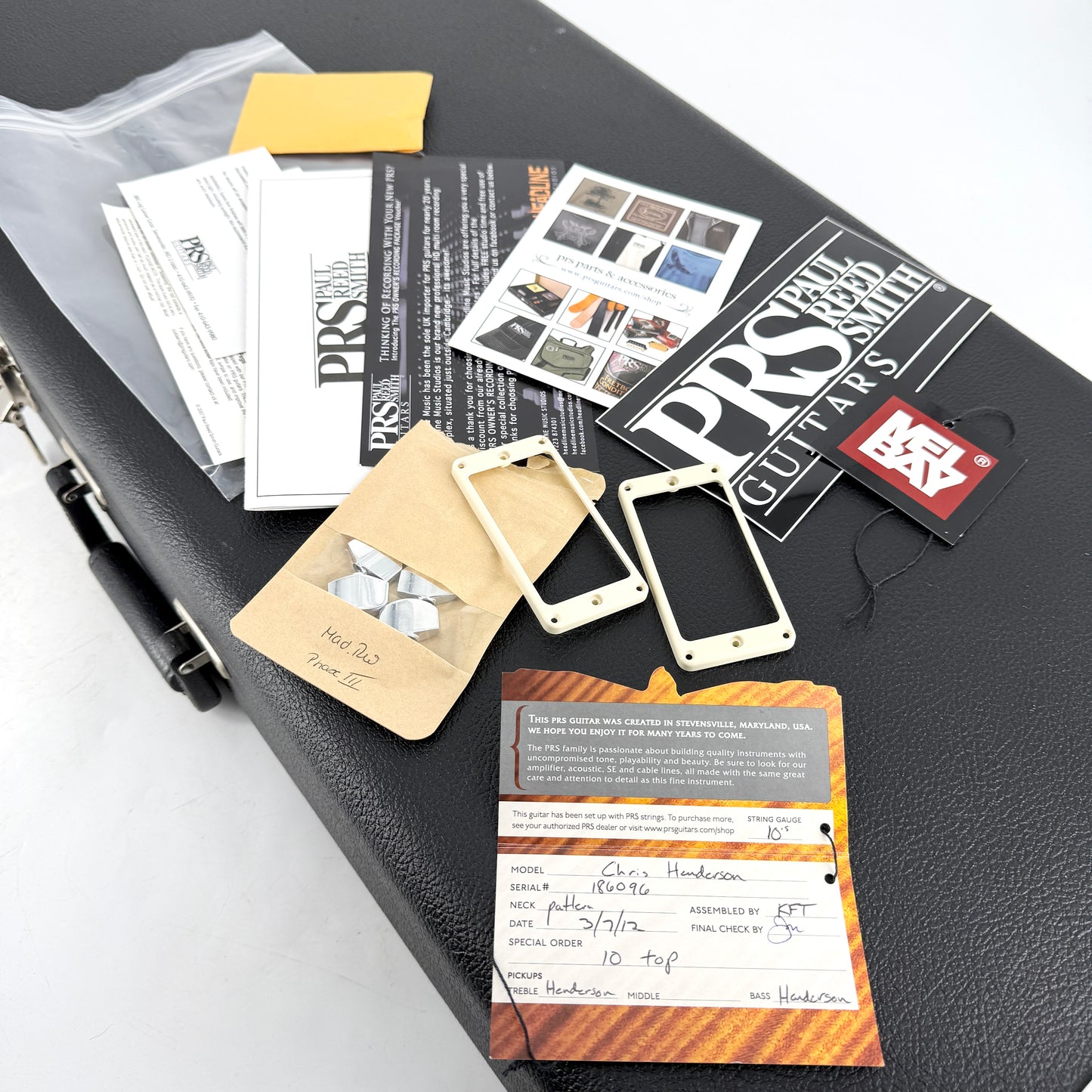 2012 PRS Chris Henderson Signature 10 Top - Faded Blue Burst