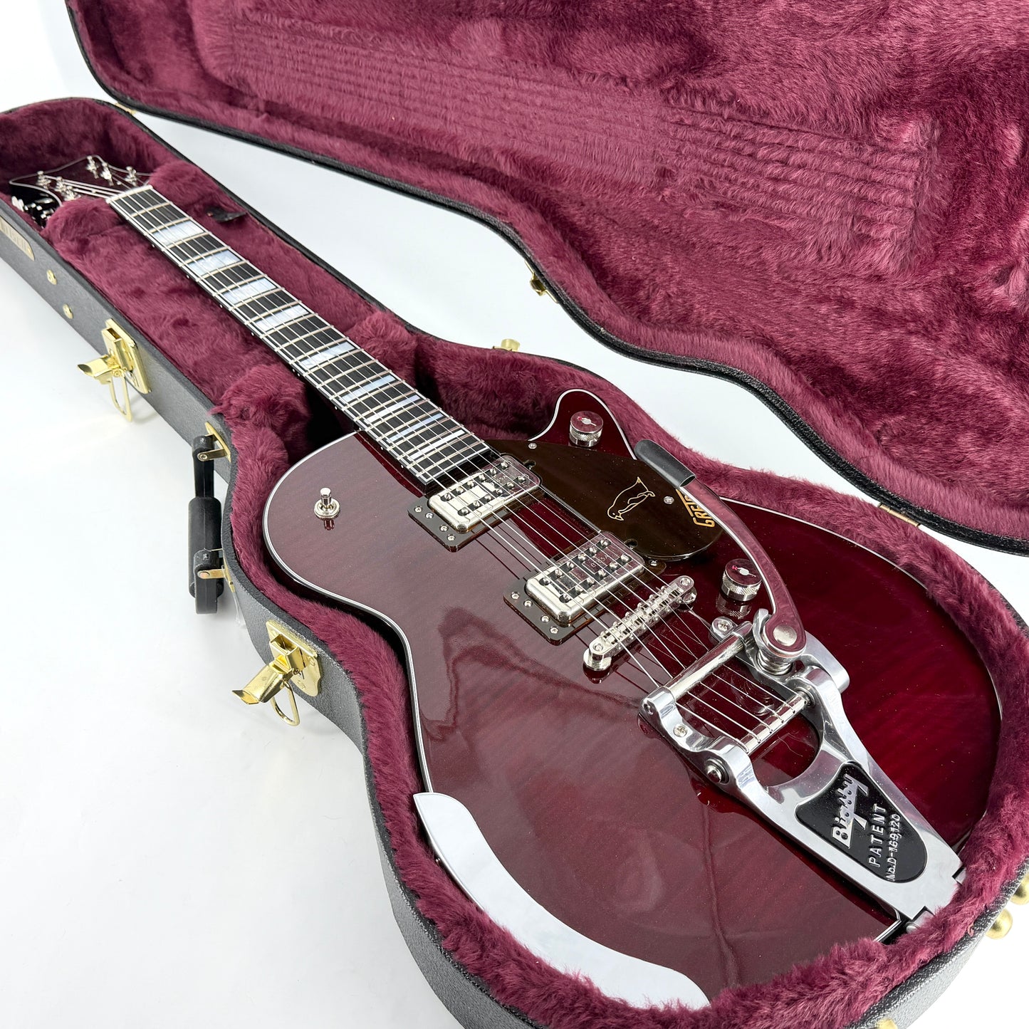 2026 Gretsch Nigel Hendroff Penguin G6134TFM-NH - Dark Cherry Metallic Flame