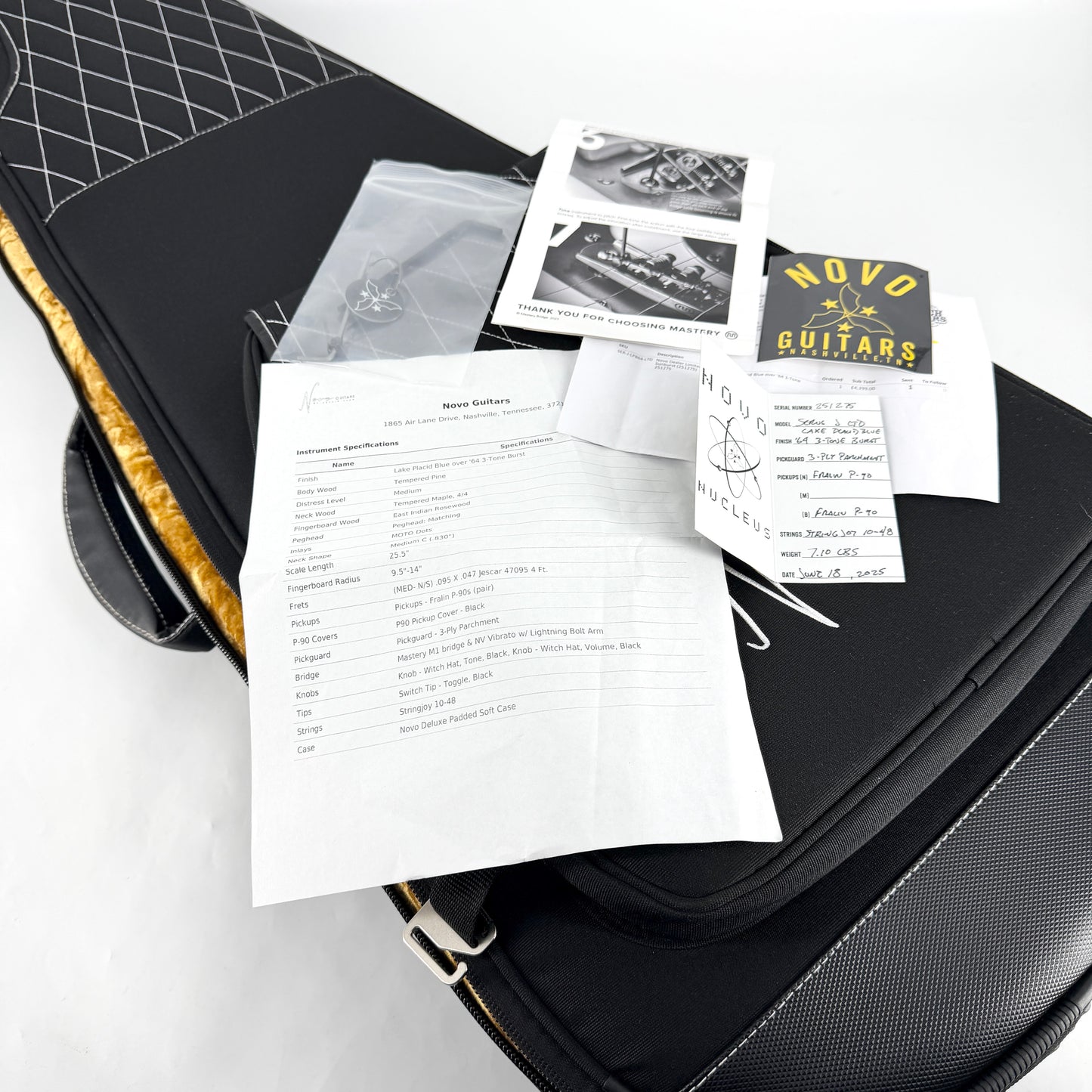 2025 Novo Serus J Limited - Lake Placid Blue over '64 3-Tone Sunburst