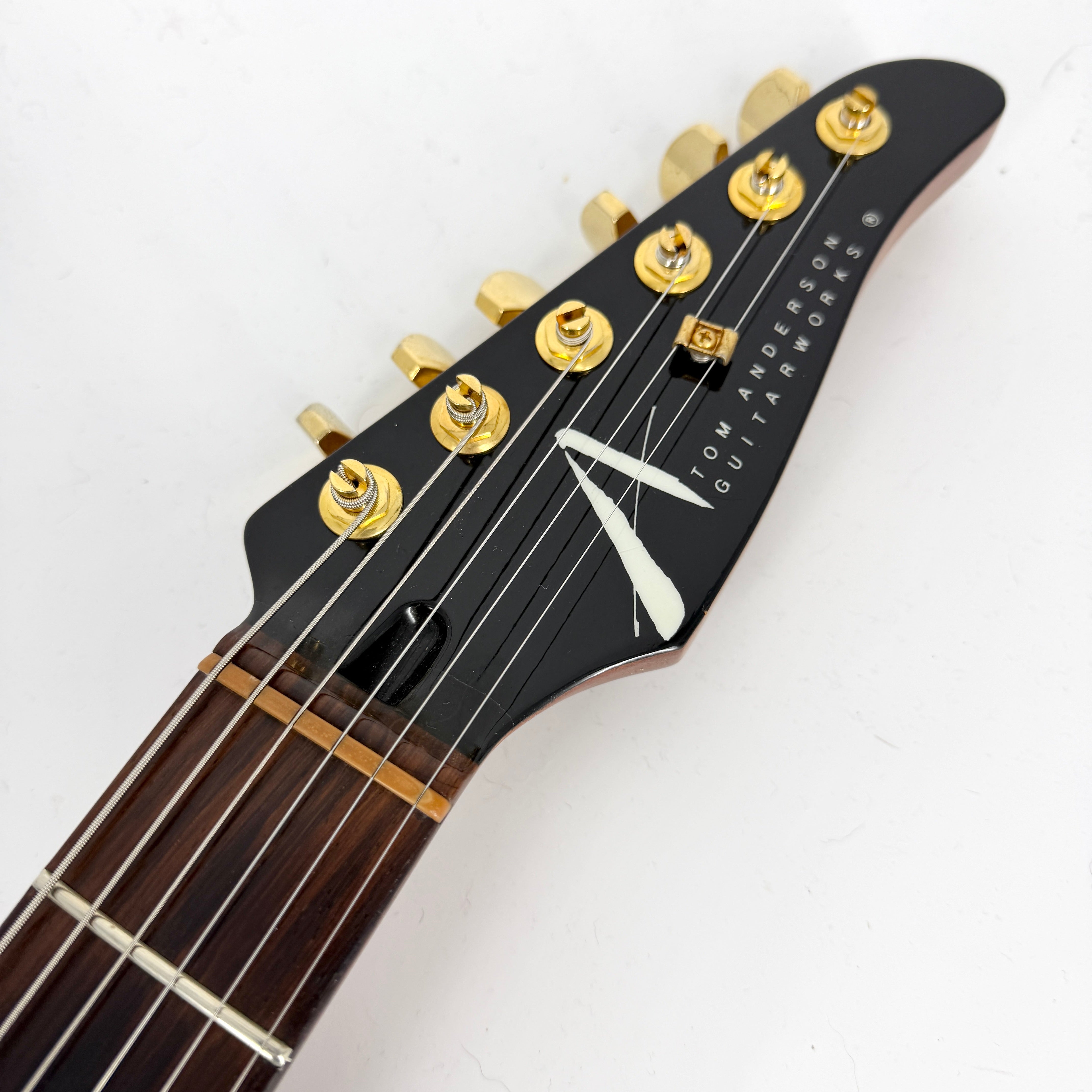 1993 Tom Anderson Cobra Quilt - Translucent Amber – Jordan Guitars