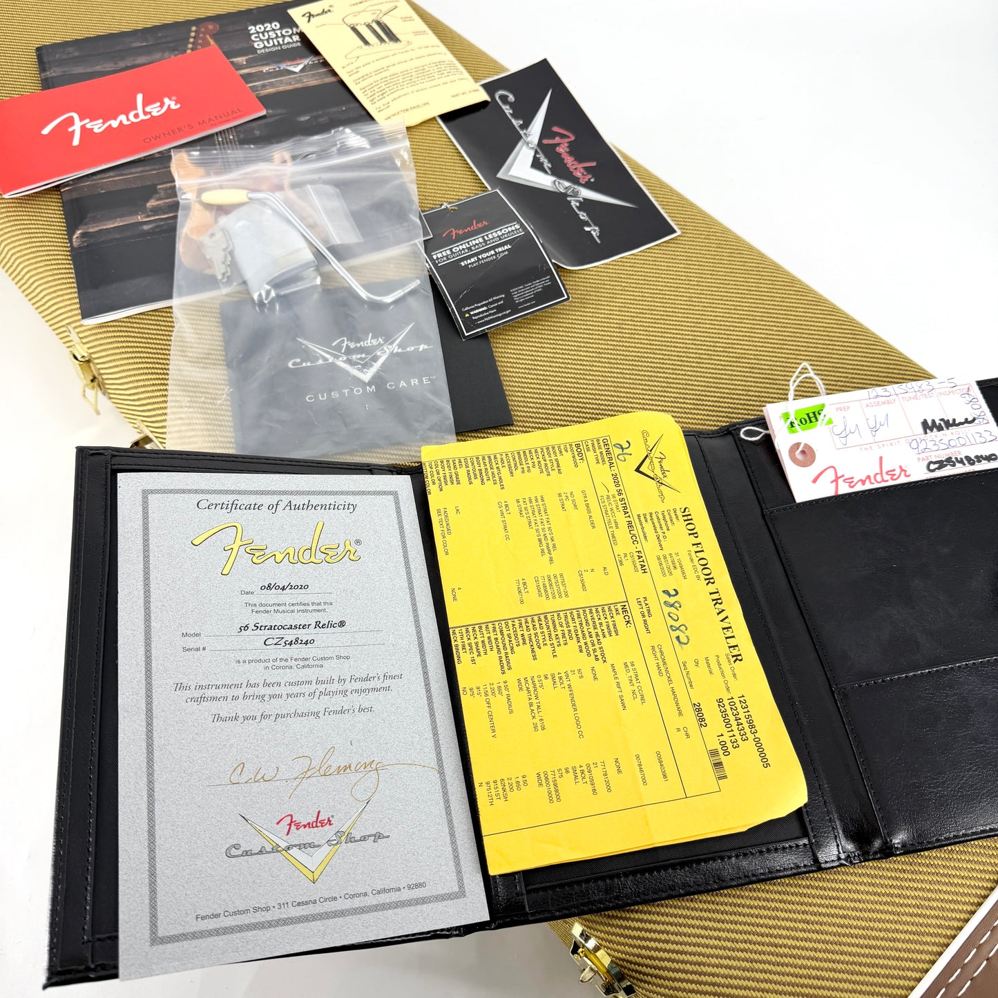 2020 Fender Custom Shop ’56 Stratocaster -  Faded Aged Tahitian Coral