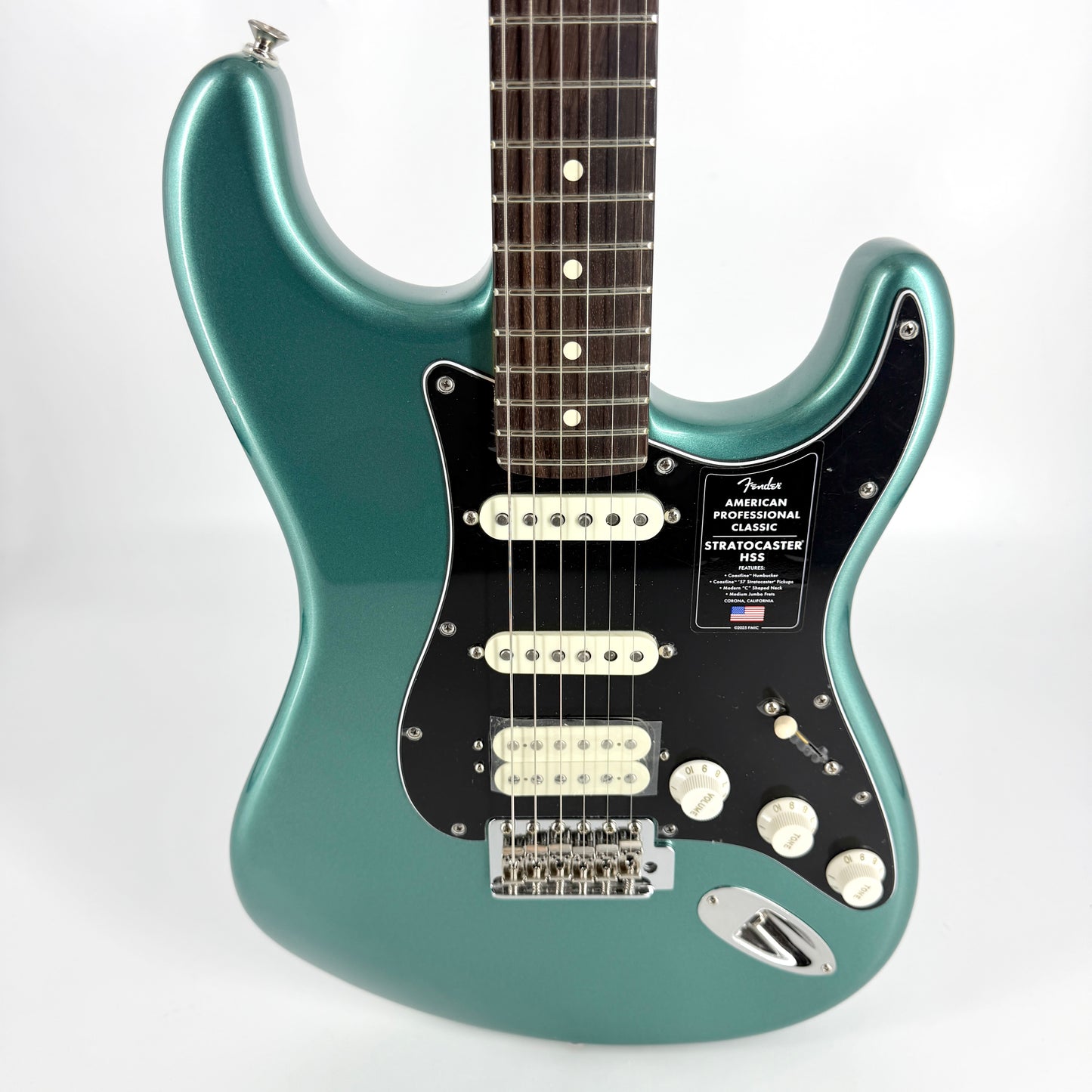 2025 Fender American Professional Classic Stratocaster HSS – Faded Sherwood Green Metallic