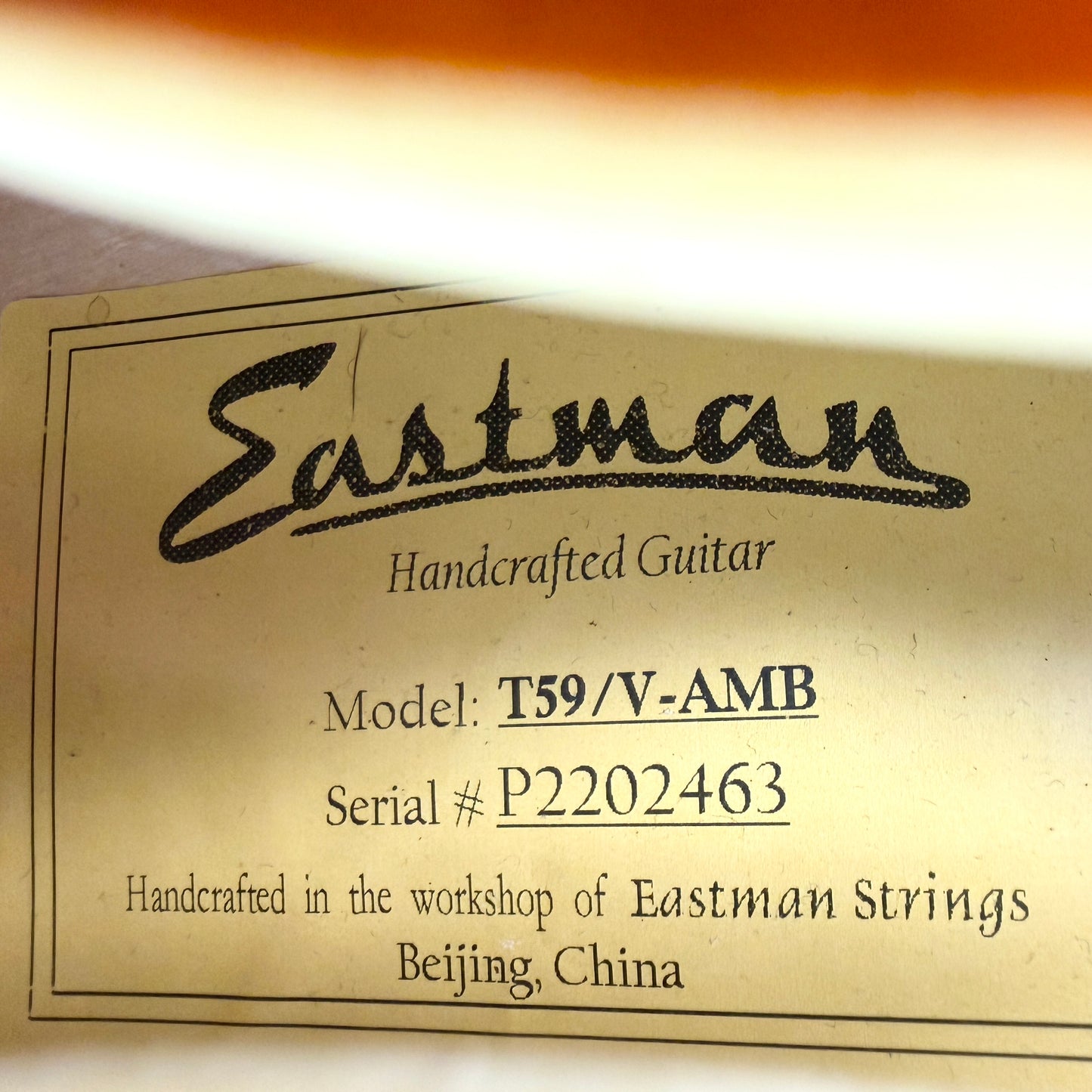 2022 Eastman T59/V - Antique Amber