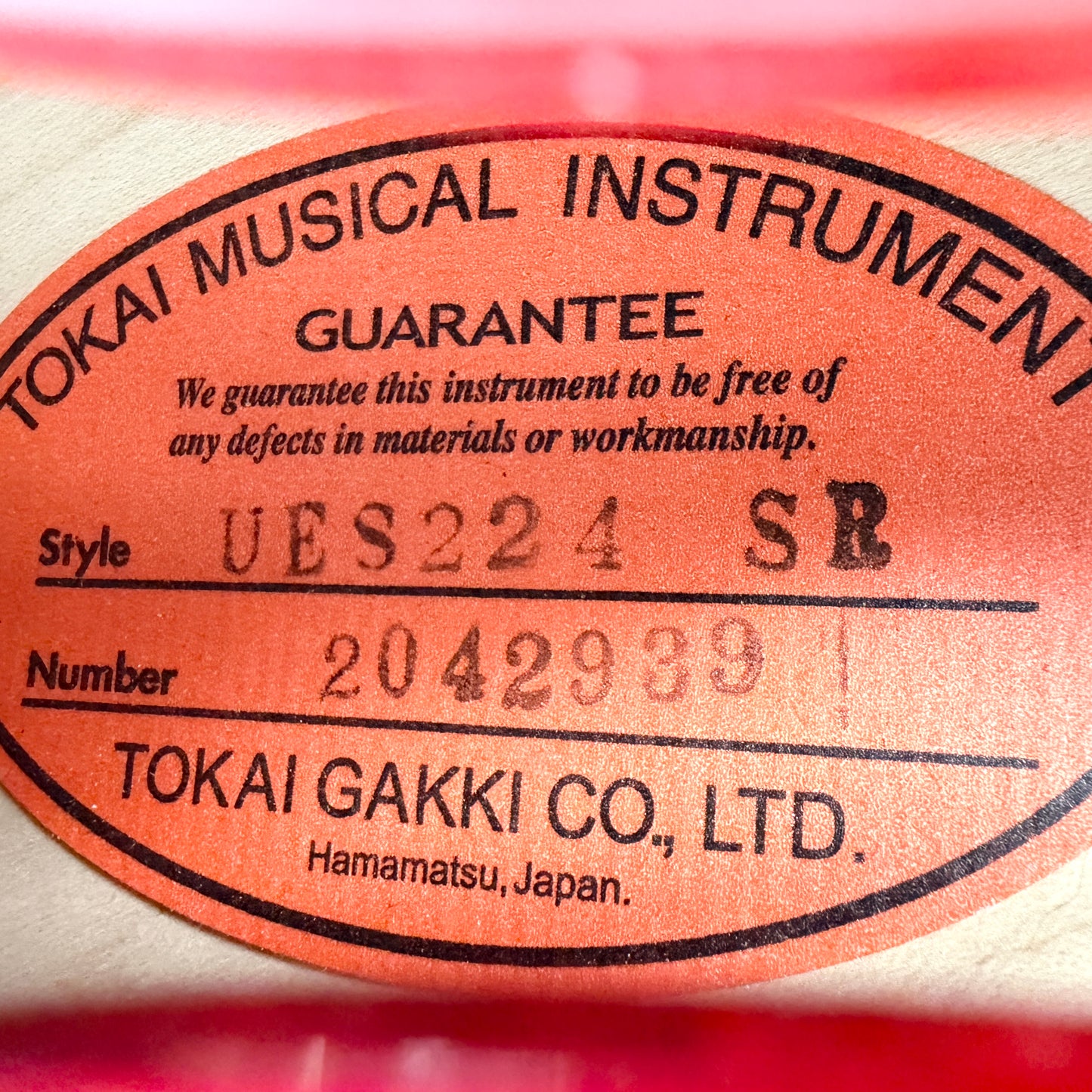 2020 Tokai UES224 – See Through Red Nitro