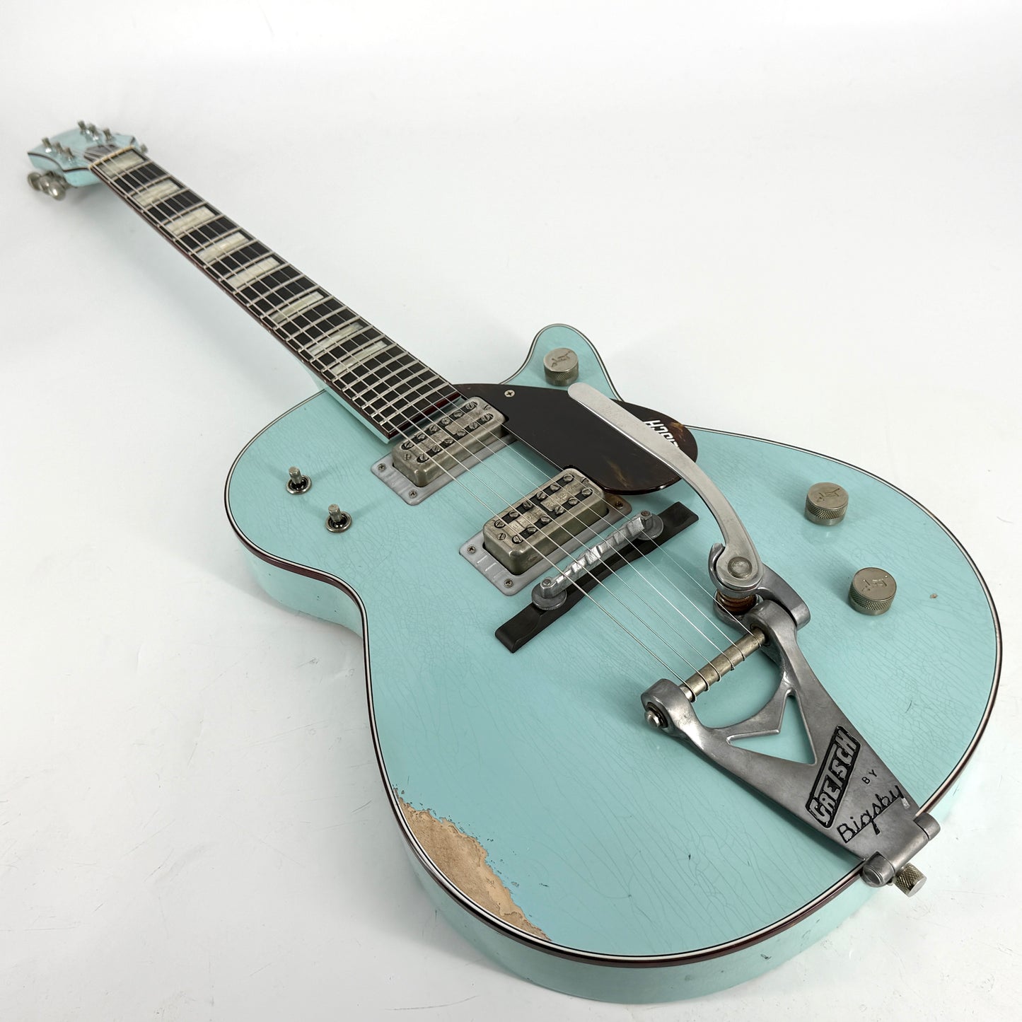 2023 Gretsch Custom Shop Masterbuilt Chad Henrichsen G6128-CS Duo Jet Heavy Relic - Motor City Blue