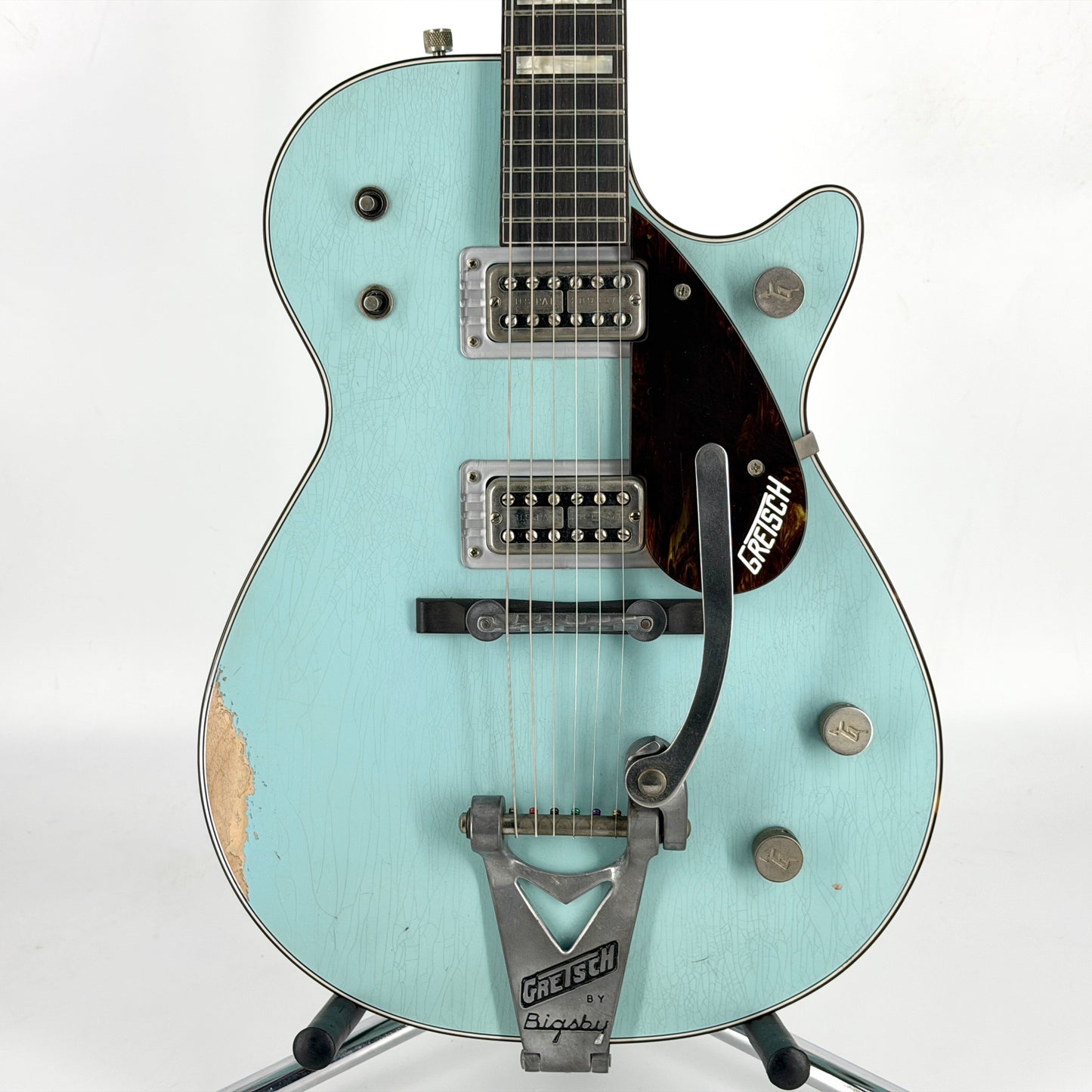2023 Gretsch Custom Shop Masterbuilt Chad Henrichsen G6128-CS Duo Jet Heavy Relic - Motor City Blue