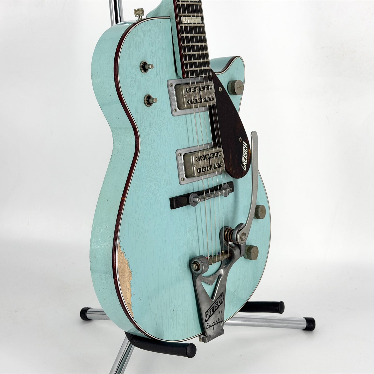 2023 Gretsch Custom Shop Masterbuilt Chad Henrichsen G6128-CS Duo Jet Heavy Relic - Motor City Blue