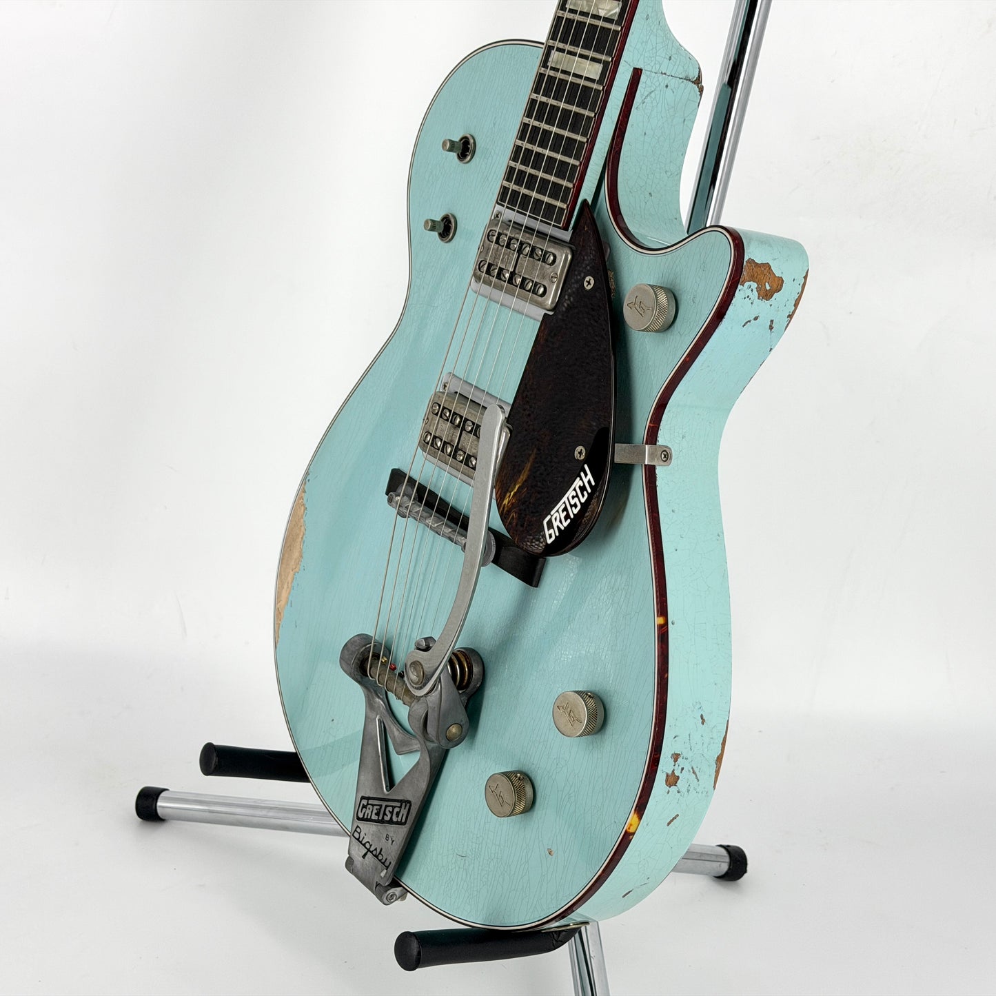 2023 Gretsch Custom Shop Masterbuilt Chad Henrichsen G6128-CS Duo Jet Heavy Relic - Motor City Blue