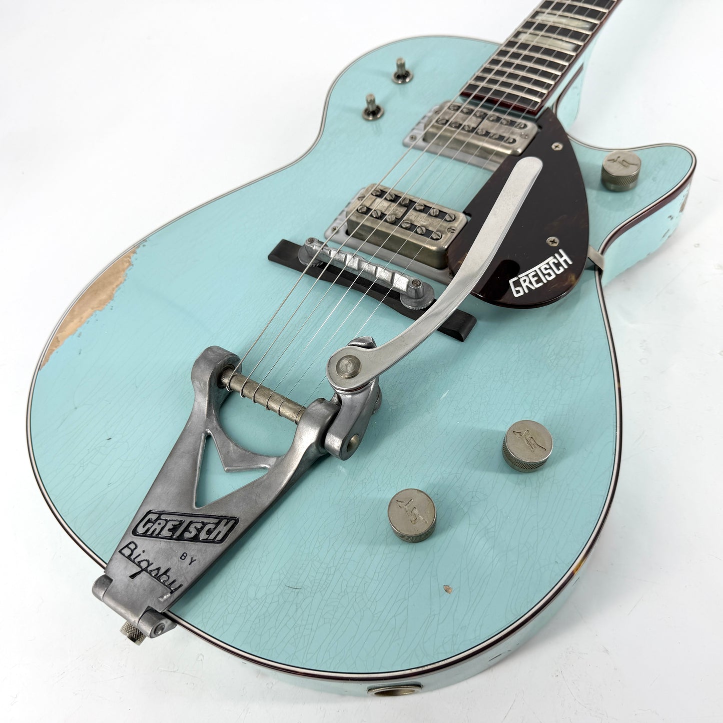 2023 Gretsch Custom Shop Masterbuilt Chad Henrichsen G6128-CS Duo Jet Heavy Relic - Motor City Blue