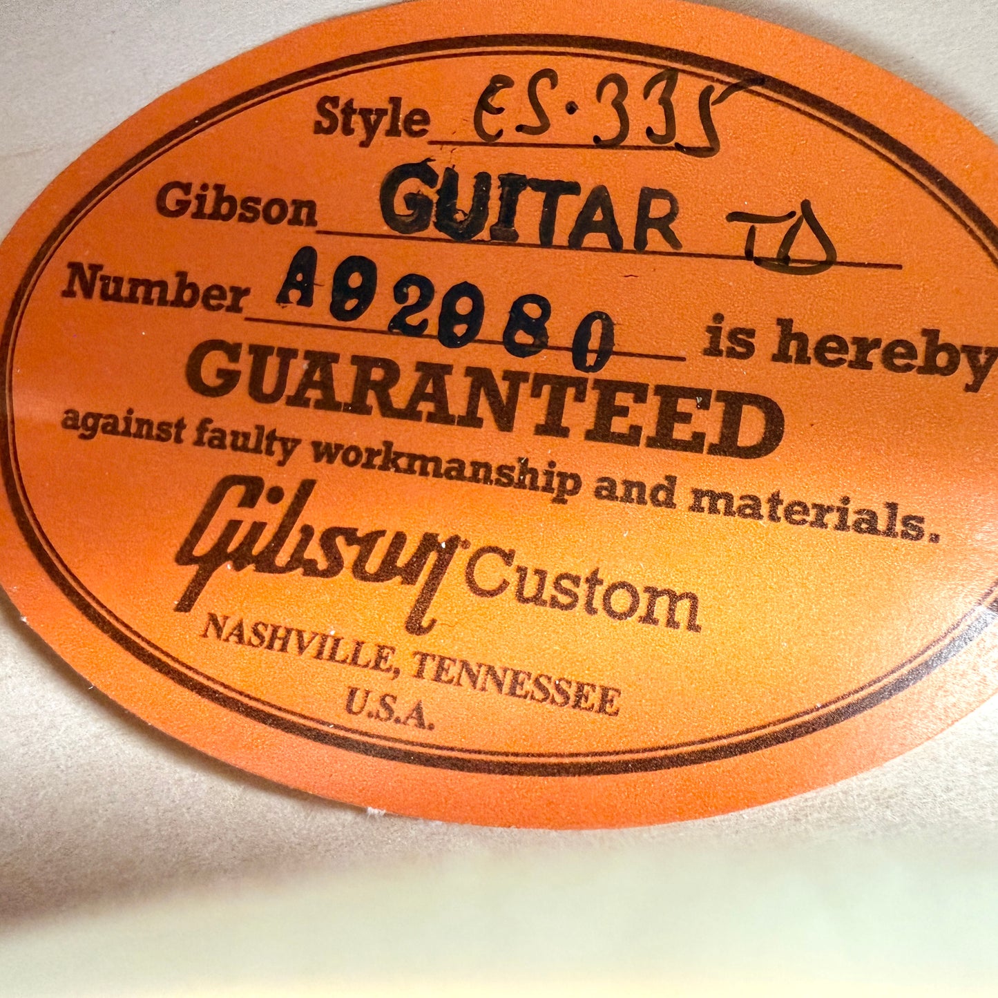2022 Gibson Custom Murphy Lab '59 ES-335 Ultra Light Aged - Vintage Natural