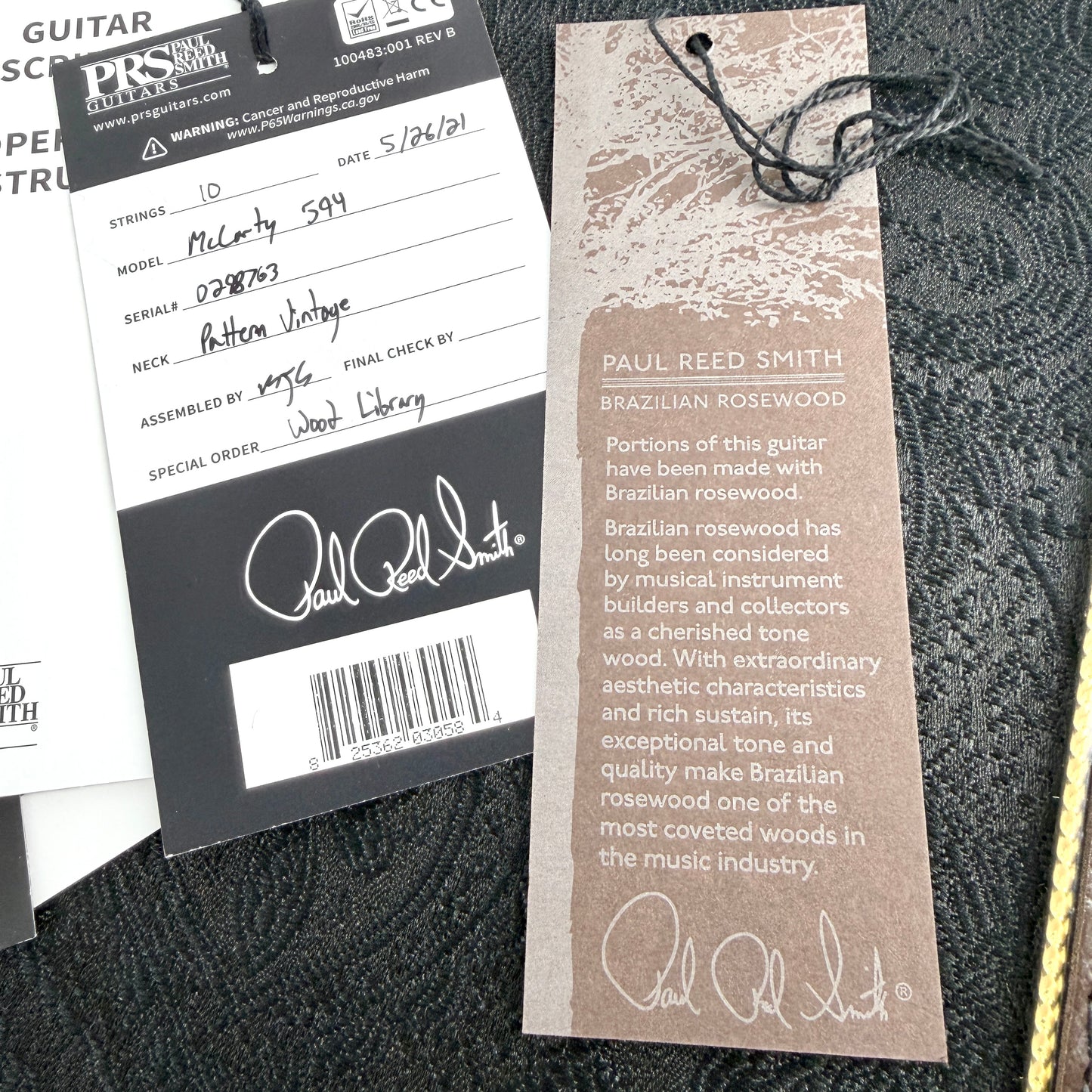 2021 PRS Wood Library McCarty 594 Brazilian - Champagne Gold Metallic