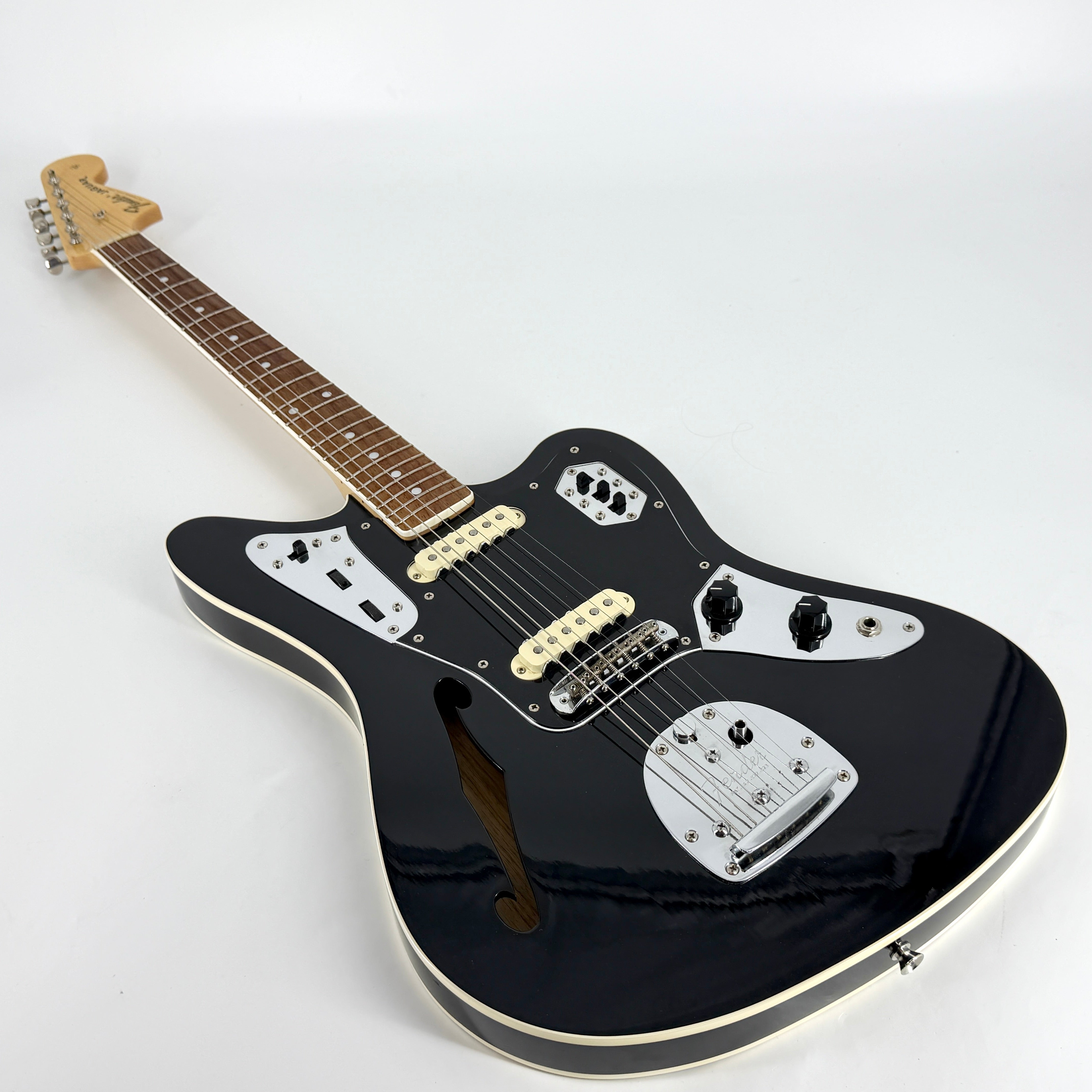 2012 Fender Japan Limited Edition Thinline Jaguar – Black – Jordan