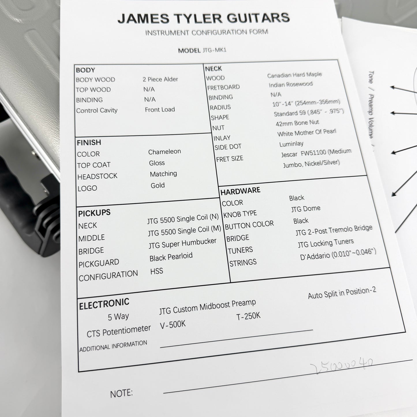 2025 James Tyler JTG MK1 - Chameleon
